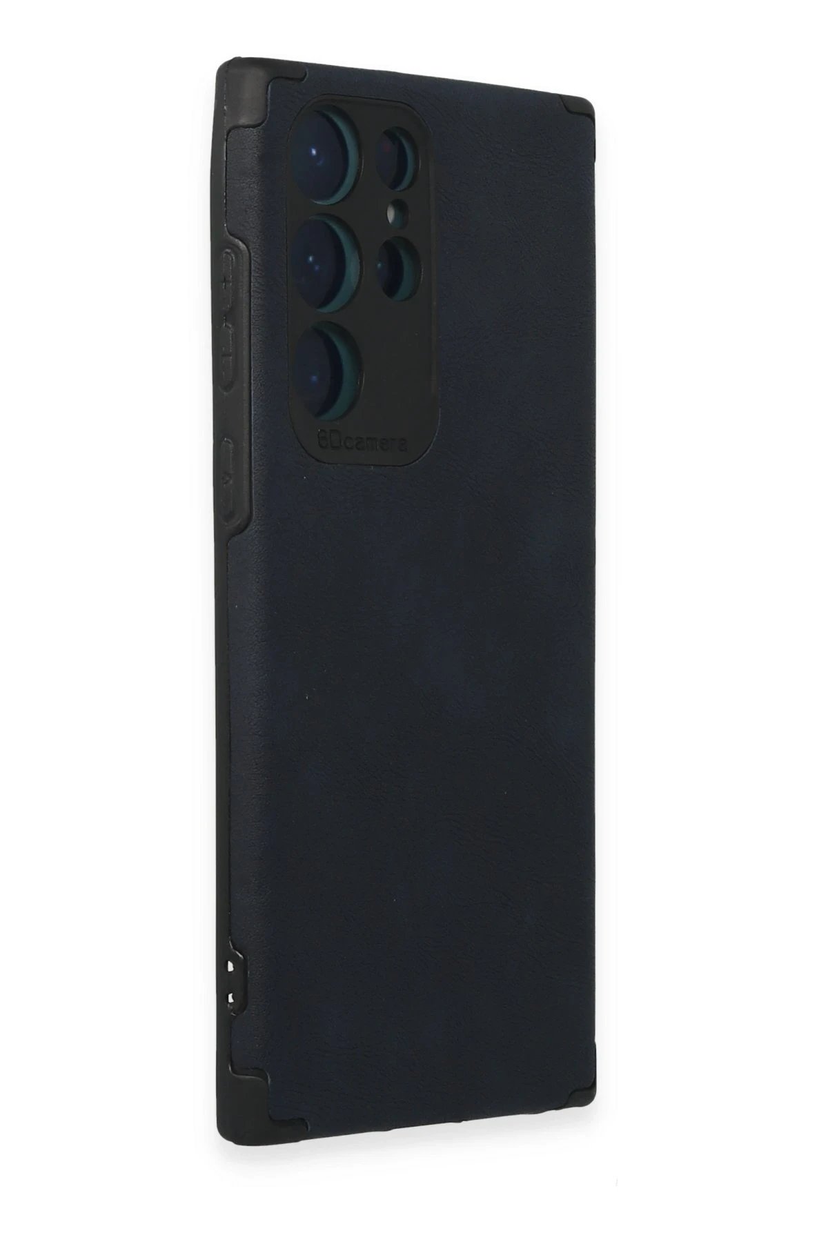 Newface Samsung Galaxy S22 Ultra Kılıf Loop Deri Silikon - Lacivert