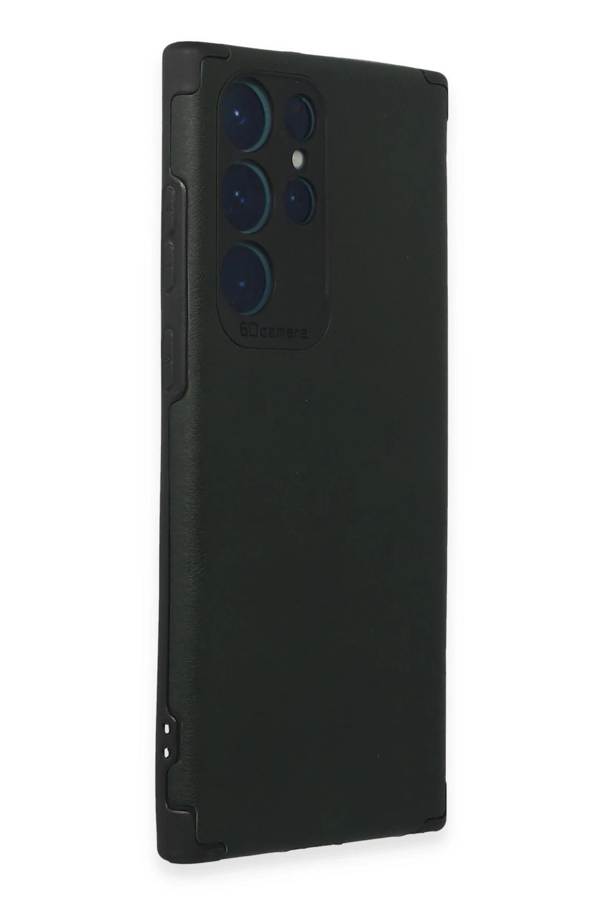 Newface Samsung Galaxy S22 Ultra Kılıf Loop Deri Silikon - Yeşil