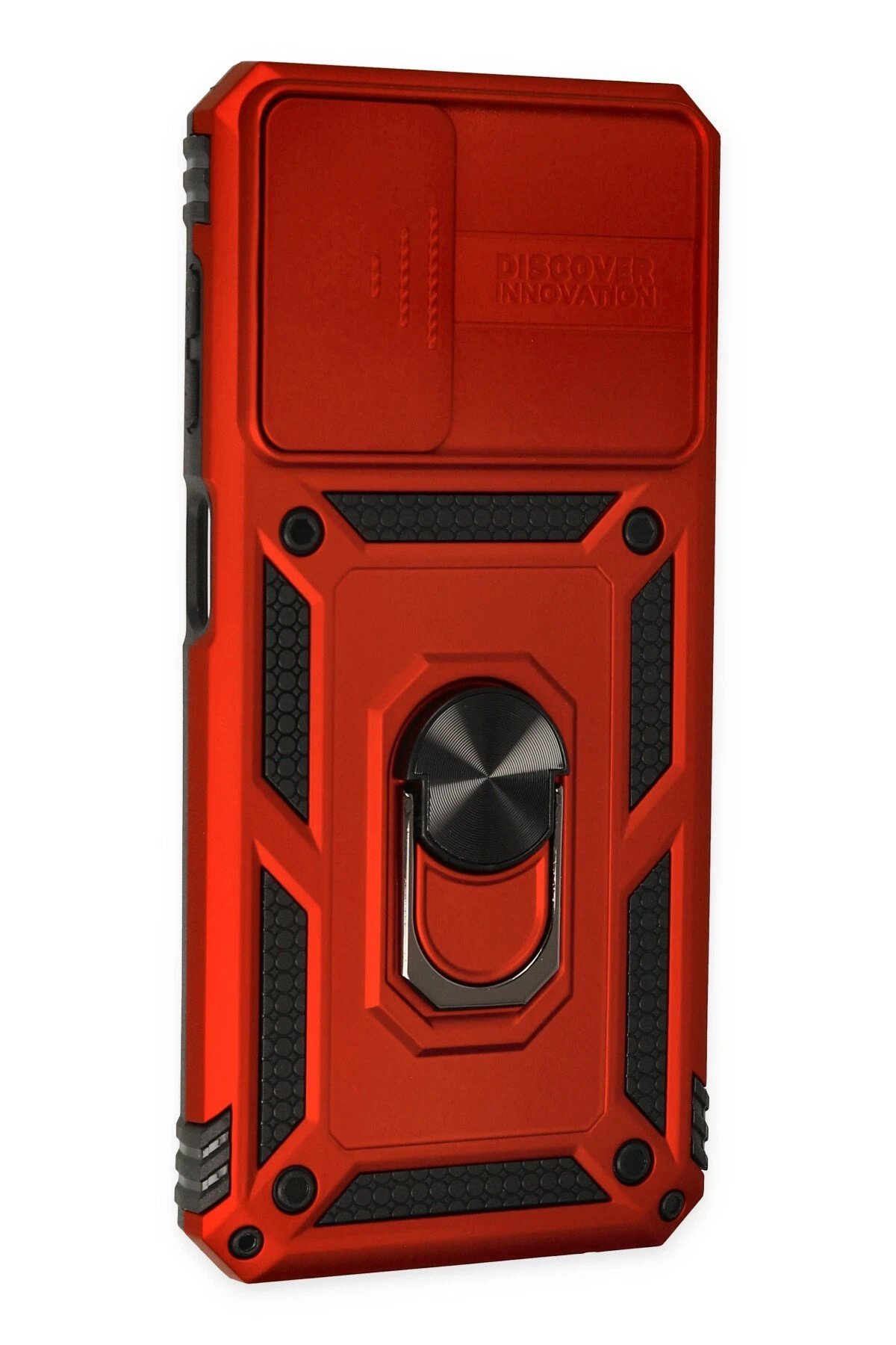 Newface Samsung Galaxy A33 5G Kılıf Pars Lens Yüzüklü Silikon - Kırmızı