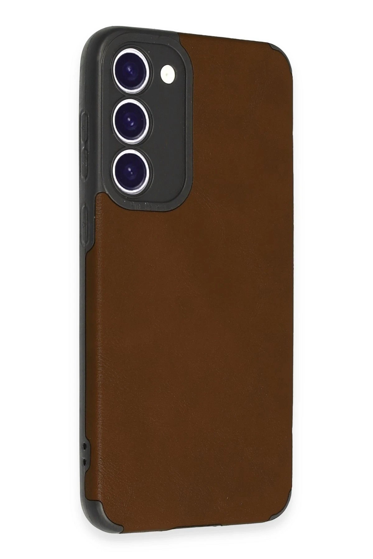 Newface Samsung Galaxy S23 Plus Kılıf Loop Deri Silikon - Kahverengi