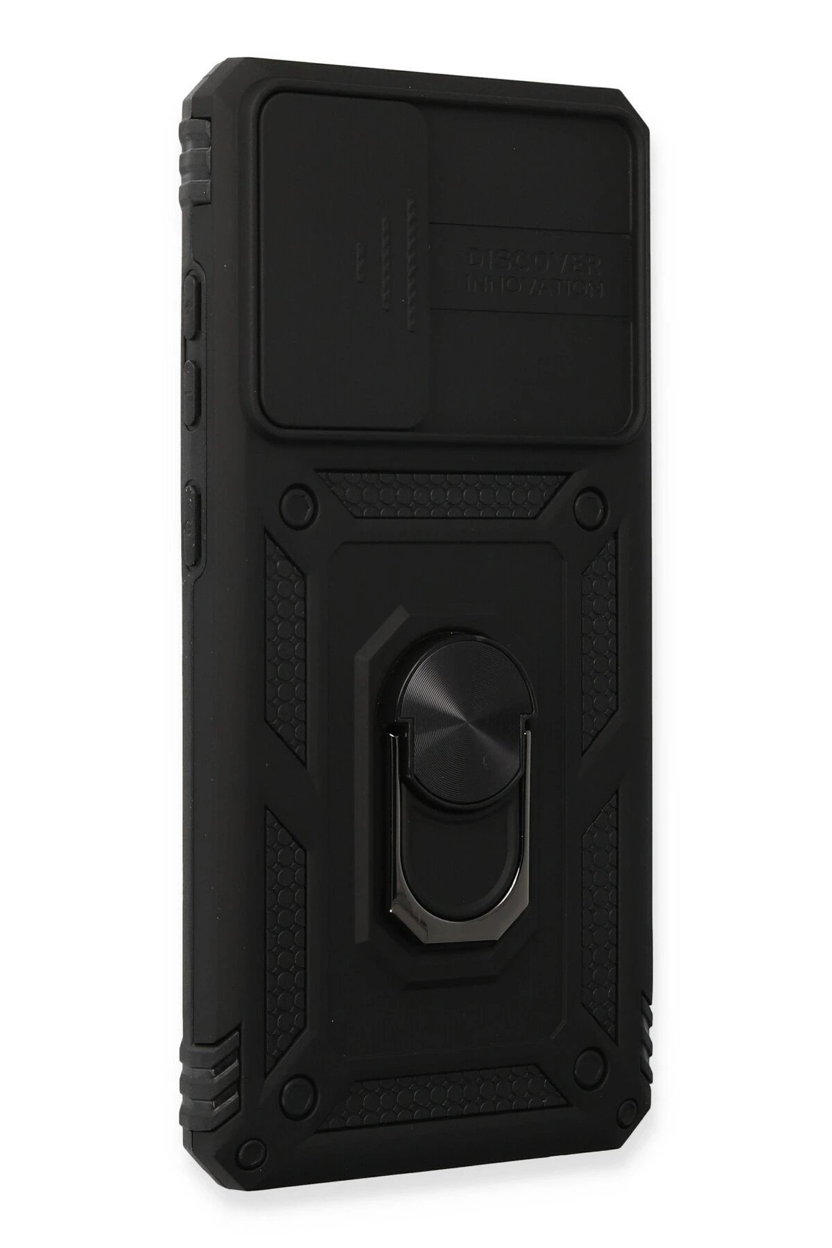 Newface Samsung Galaxy A73 5G Kılıf Pars Lens Yüzüklü Silikon - Siyah