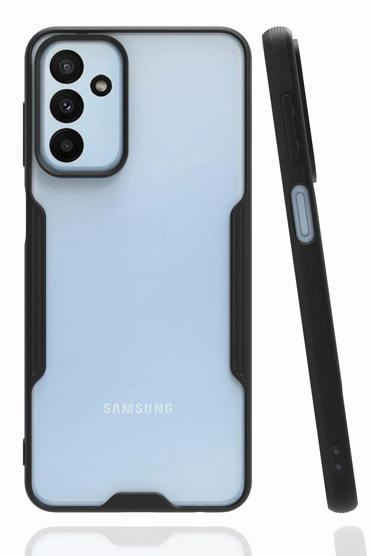 Newface Samsung Galaxy M23 Kılıf Platin Silikon - Siyah