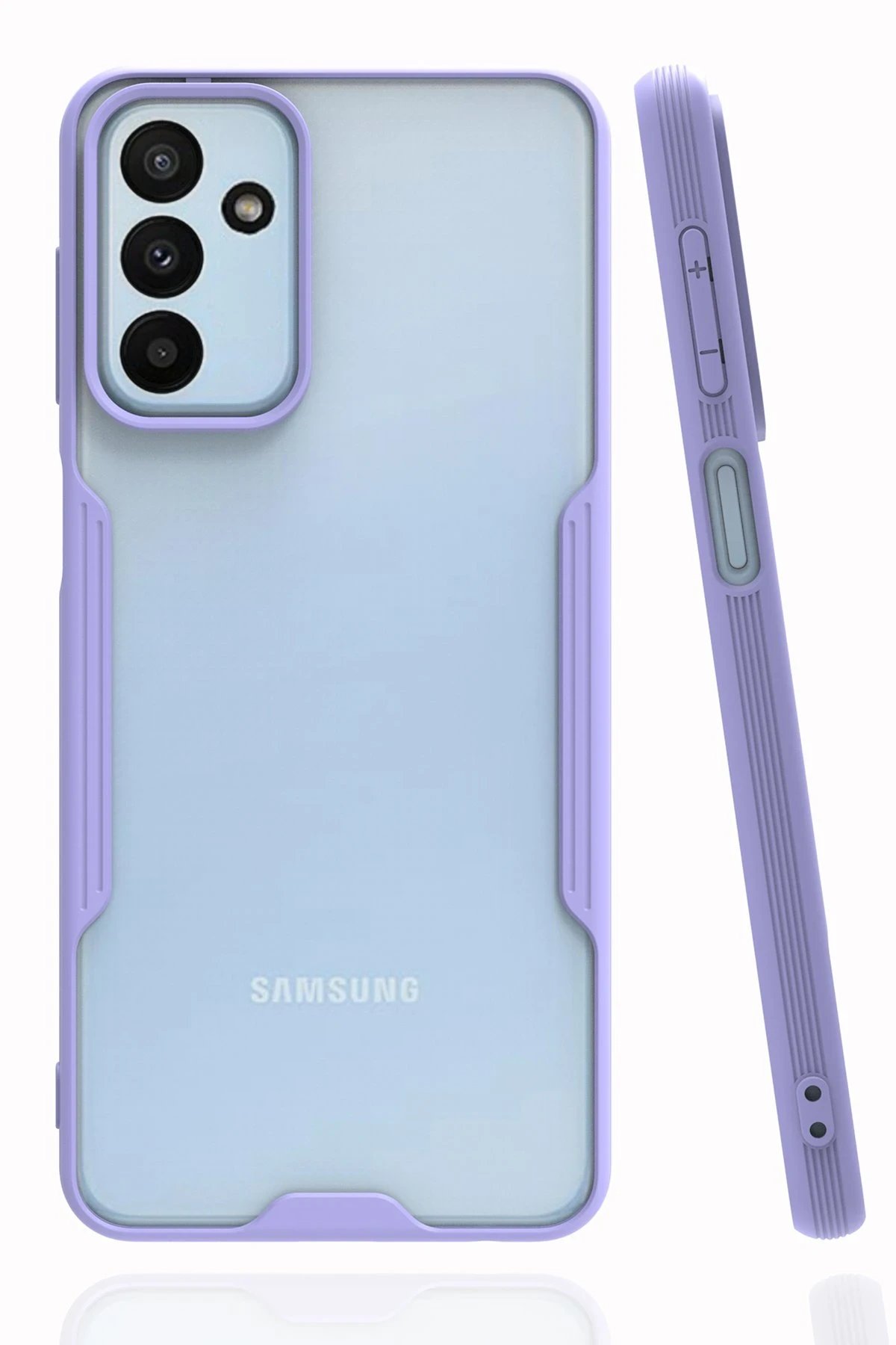 Newface Samsung Galaxy M23 Kılıf Platin Silikon - Lila
