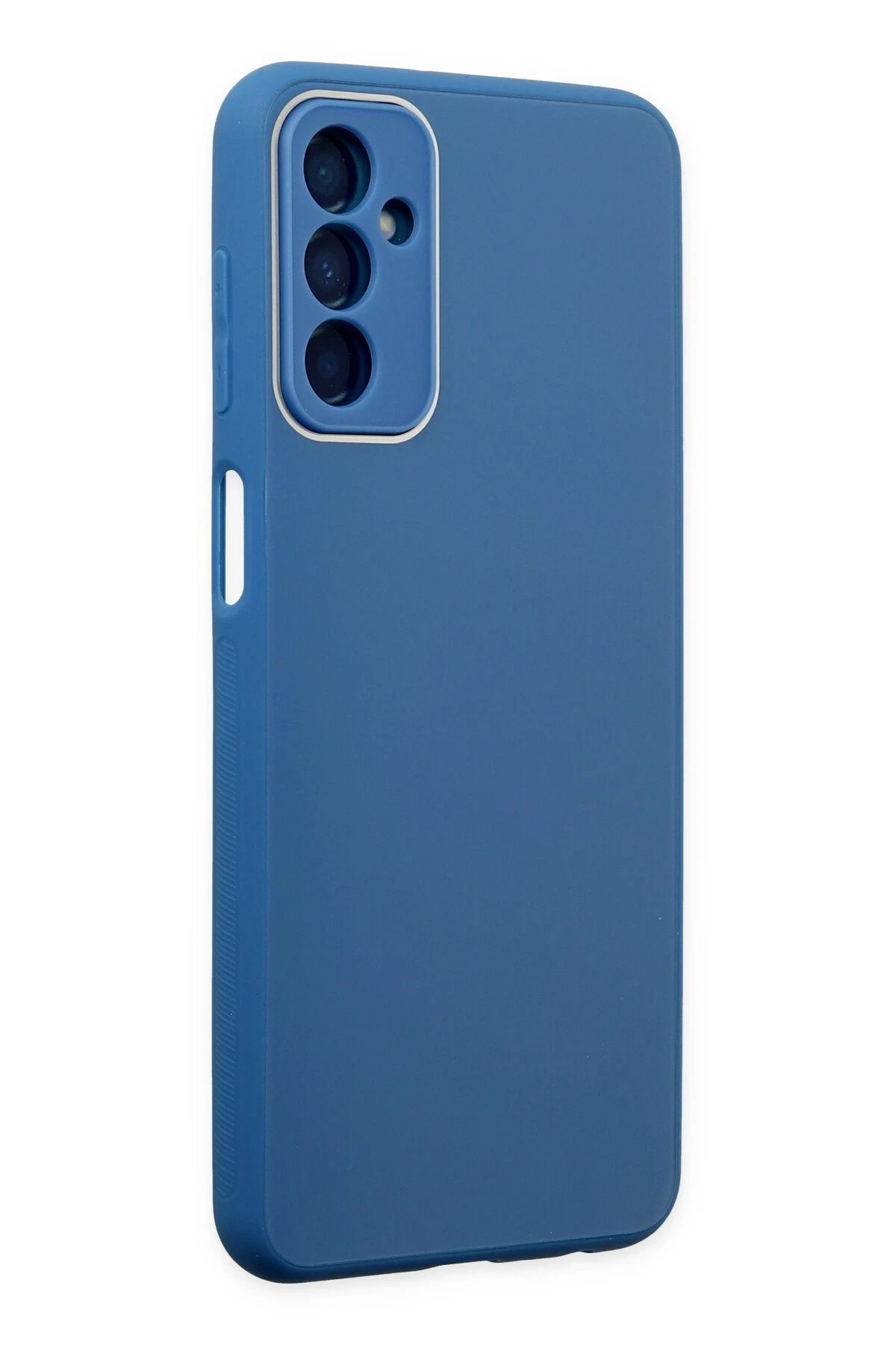 Newface Samsung Galaxy M23 Kılıf Glass Kapak - Mavi