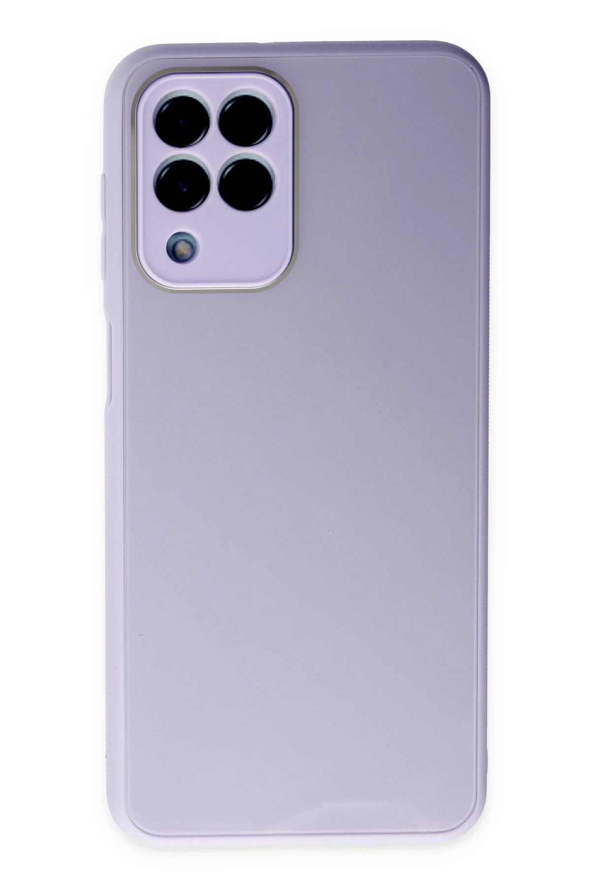 Newface Samsung Galaxy M33 Kılıf Glass Kapak - Lila