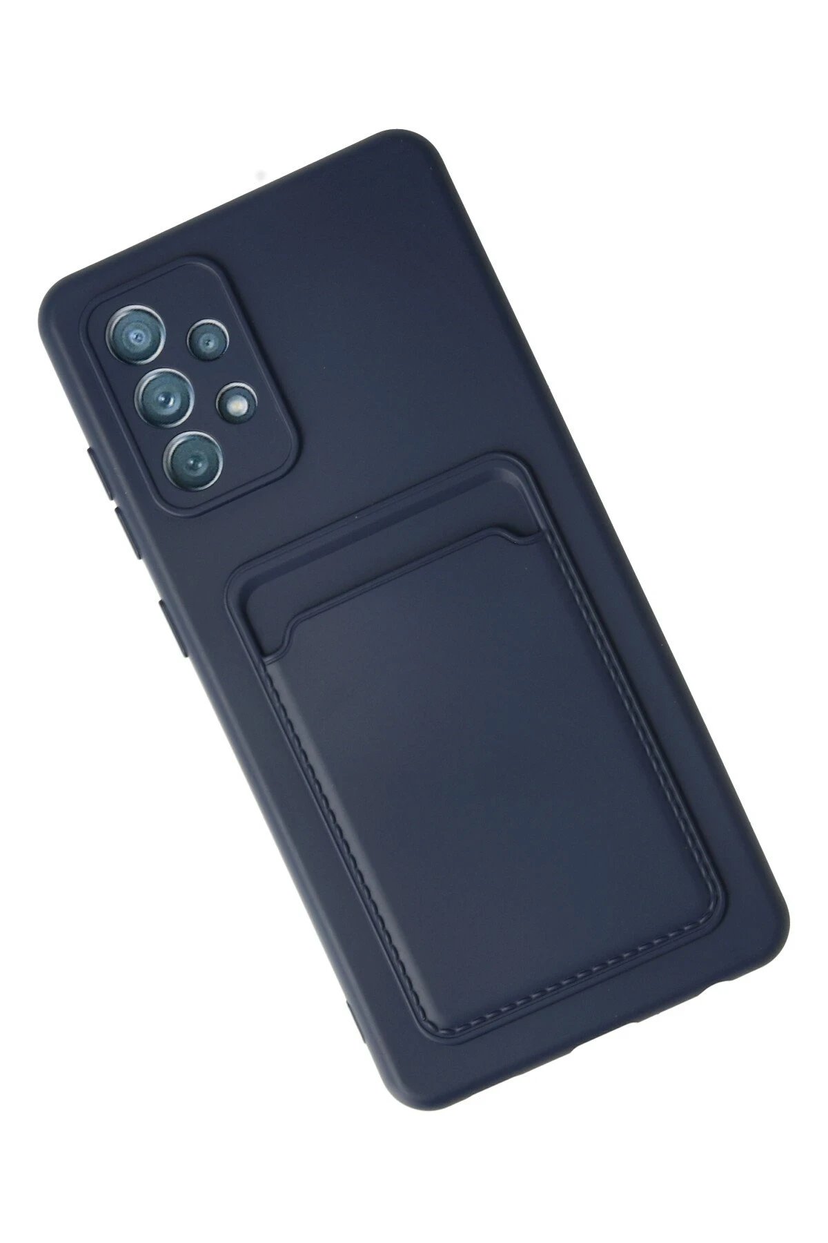 Newface Samsung Galaxy A73 5G Kılıf Kelvin Kartvizitli Silikon - Lacivert