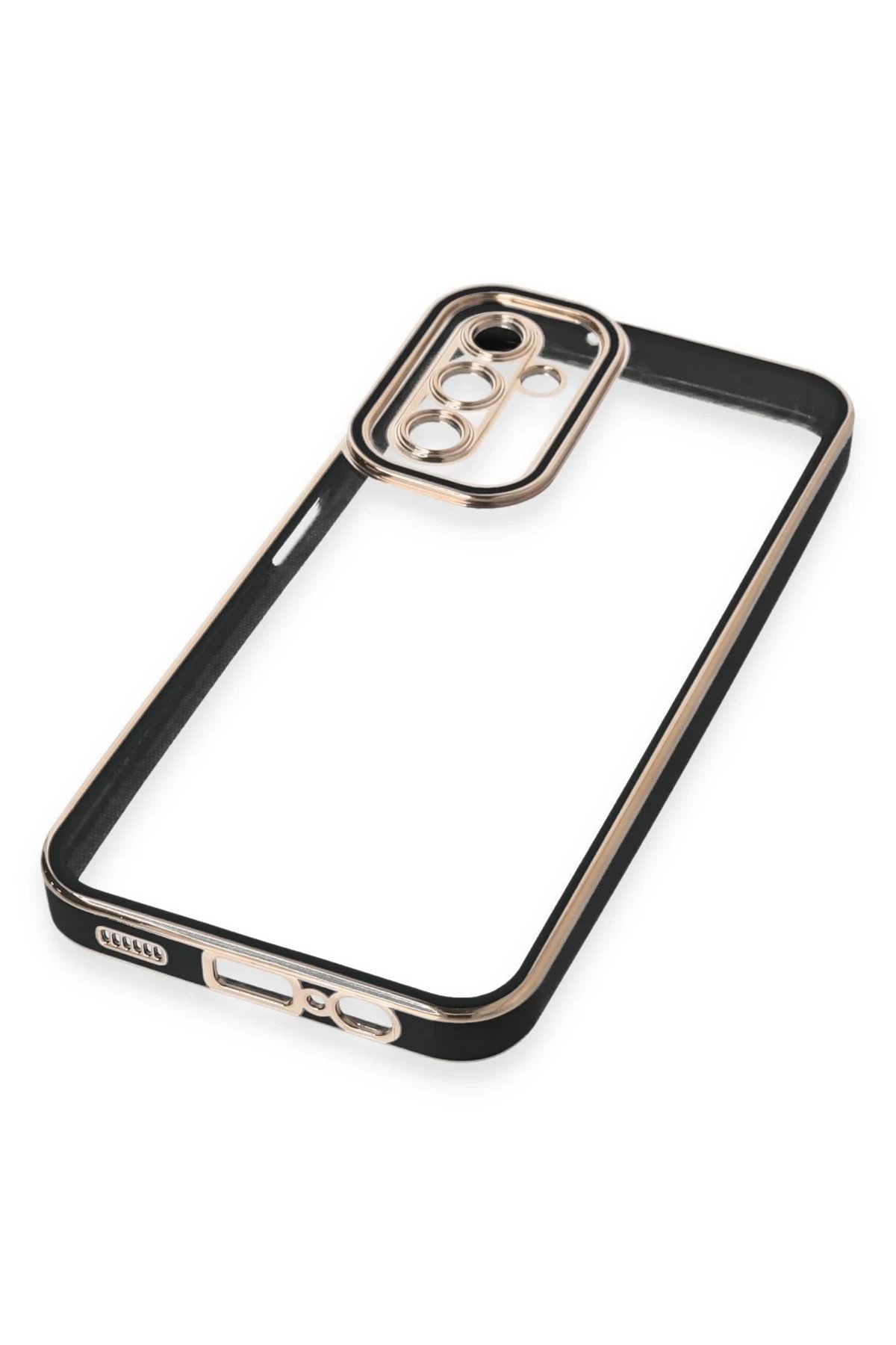 Newface Samsung Galaxy A14 4G Kılıf Liva Lens Silikon - Siyah