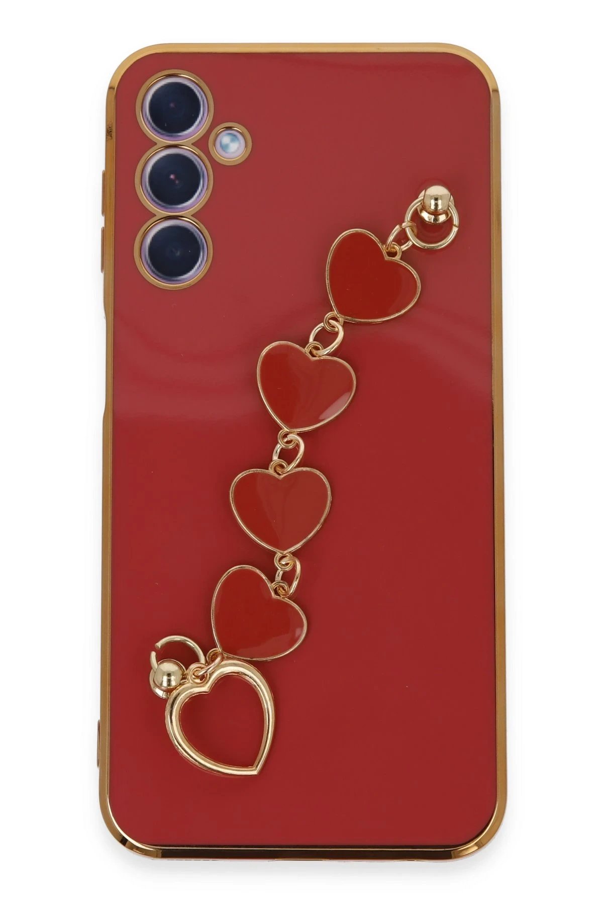 Newface Samsung Galaxy A24 4G Kılıf Esila Silikon - Kırmızı