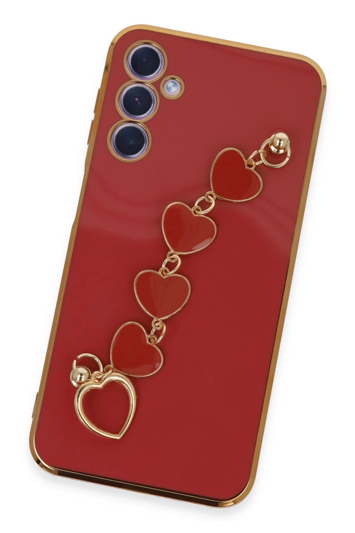 Newface Samsung Galaxy A24 4G Kılıf Esila Silikon - Kırmızı