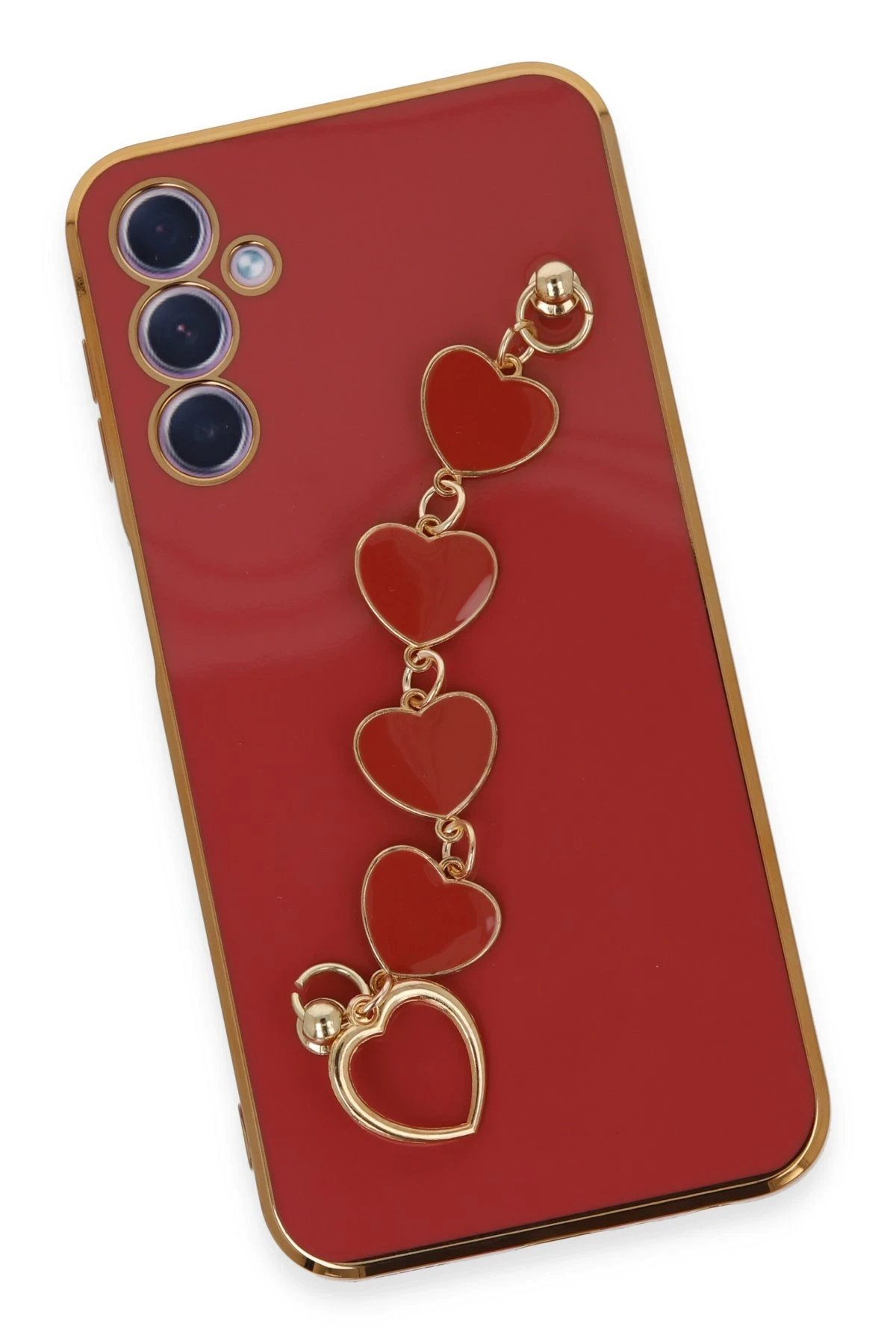 Newface Samsung Galaxy A24 4G Kılıf Esila Silikon - Kırmızı