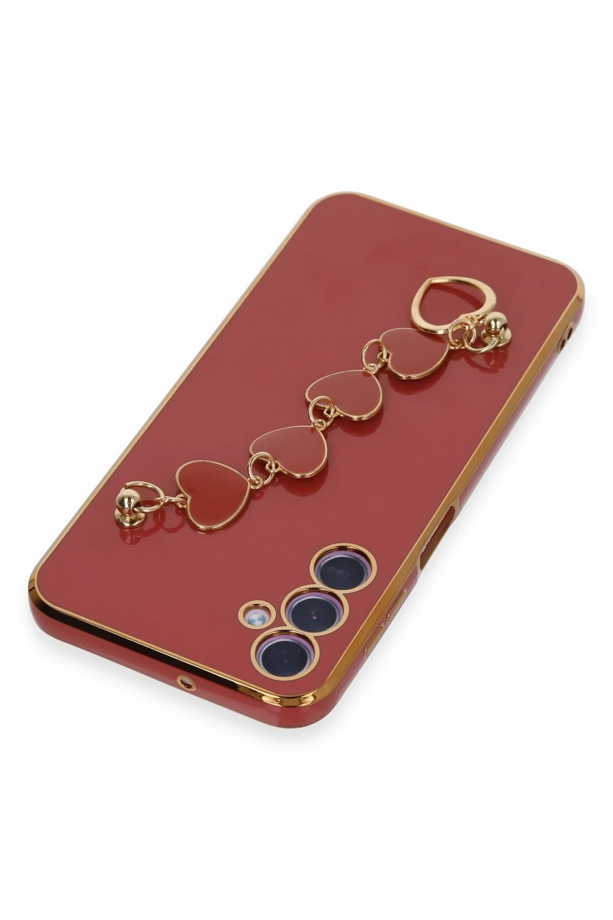 Newface Samsung Galaxy A24 4G Kılıf Esila Silikon - Kırmızı