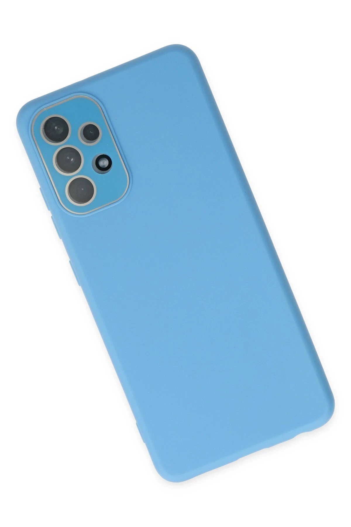 Newface Samsung Galaxy A33 5G Kılıf Lansman Glass Kapak - Mavi