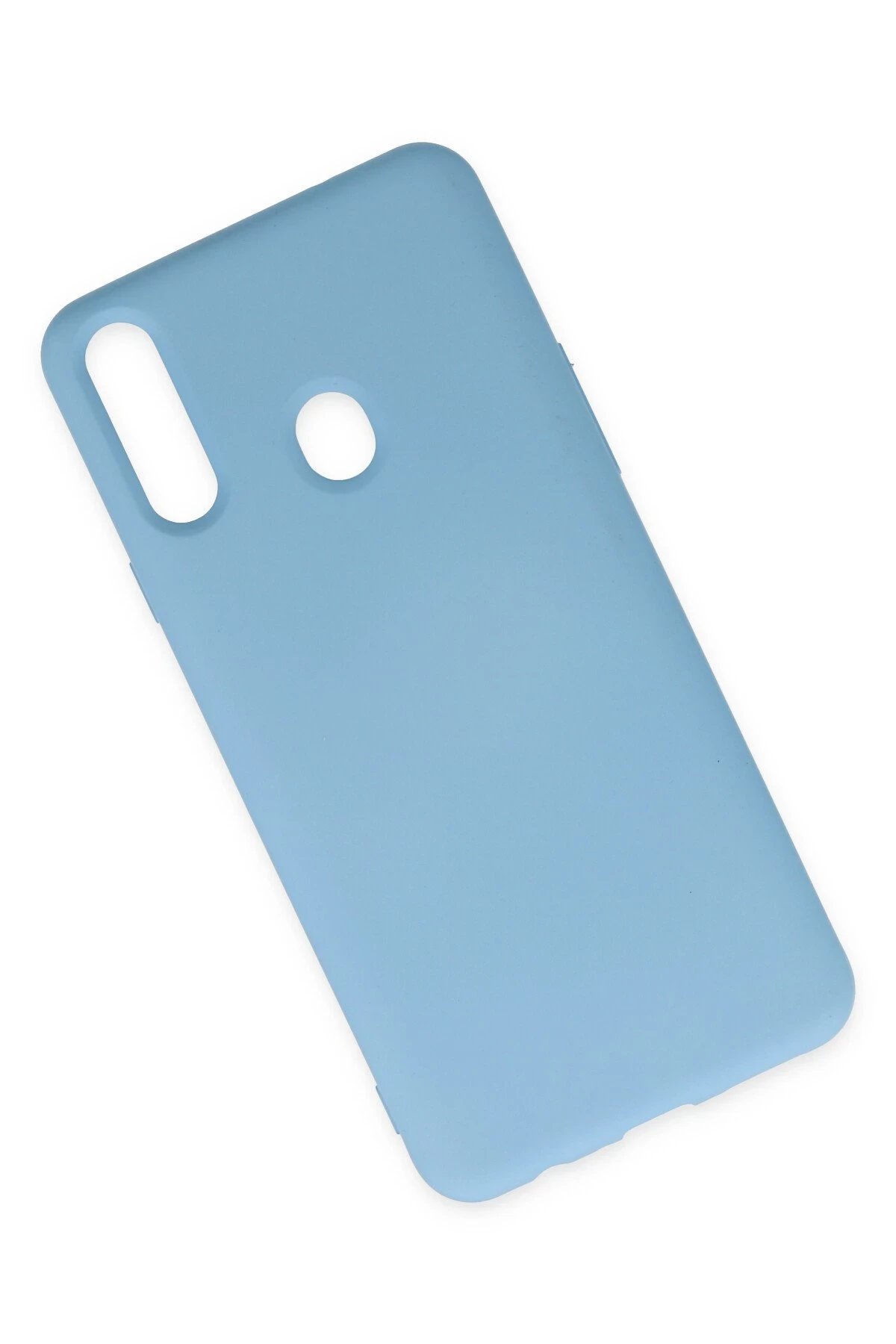 Newface Samsung Galaxy A20S Kılıf Nano içi Kadife Silikon - Mavi