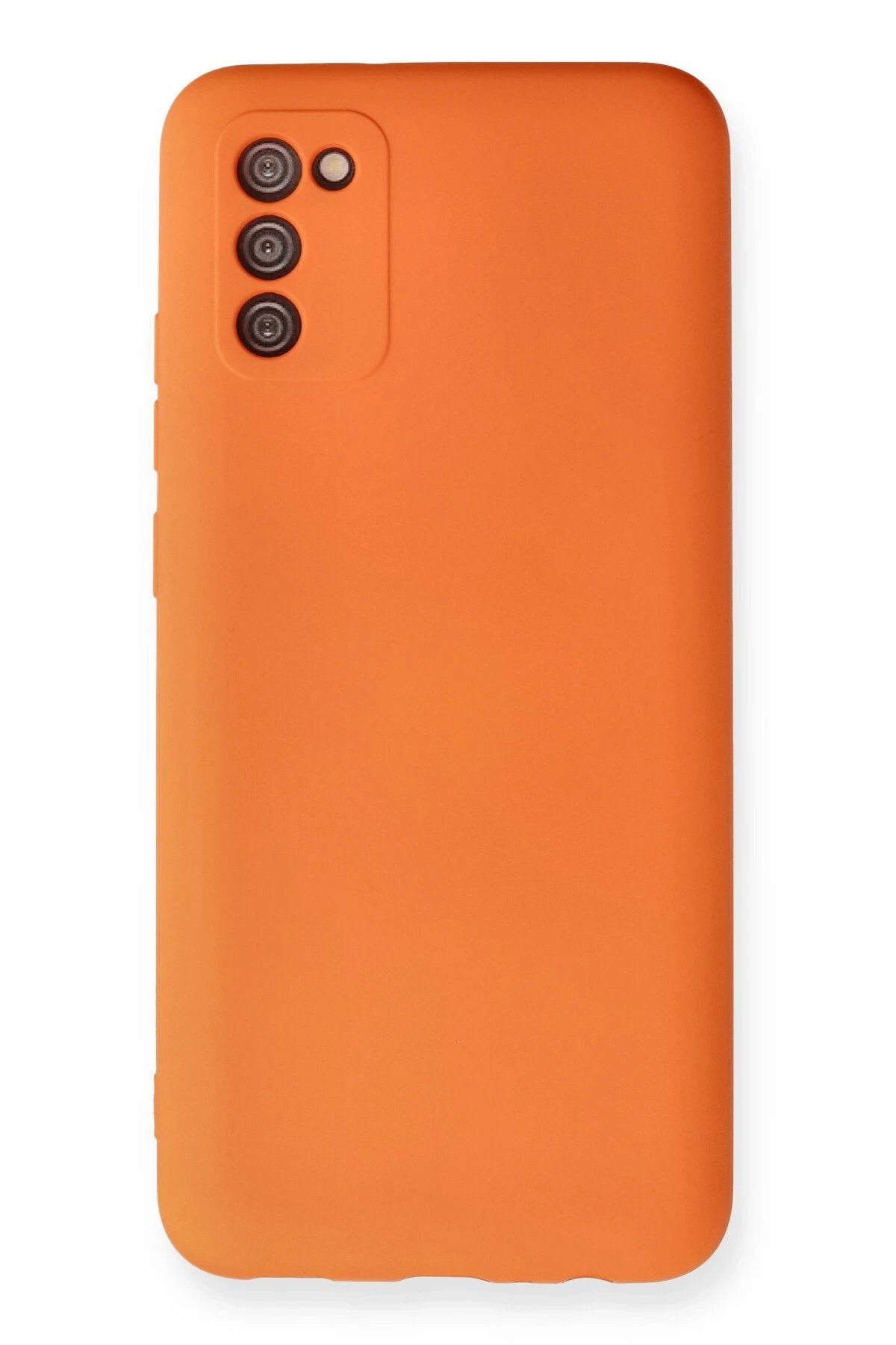 Newface Samsung Galaxy A02S Kılıf Nano içi Kadife Silikon - Turuncu