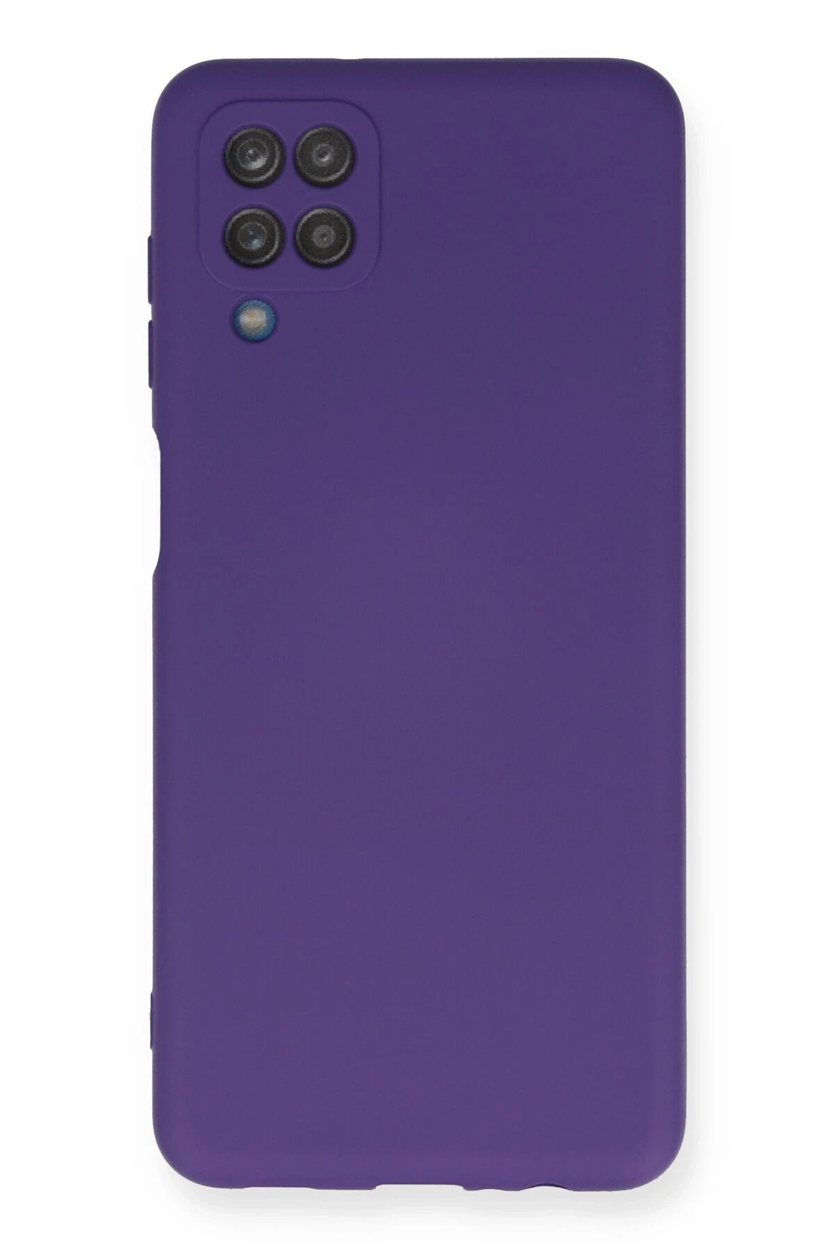 Newface Samsung Galaxy A12 Kılıf Nano içi Kadife Silikon - Mor