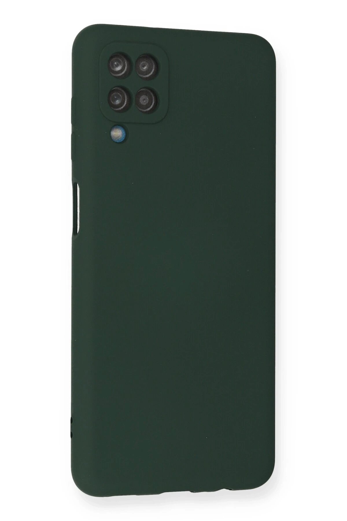 Newface Samsung Galaxy A12 Kılıf Nano içi Kadife Silikon - Koyu Yeşil