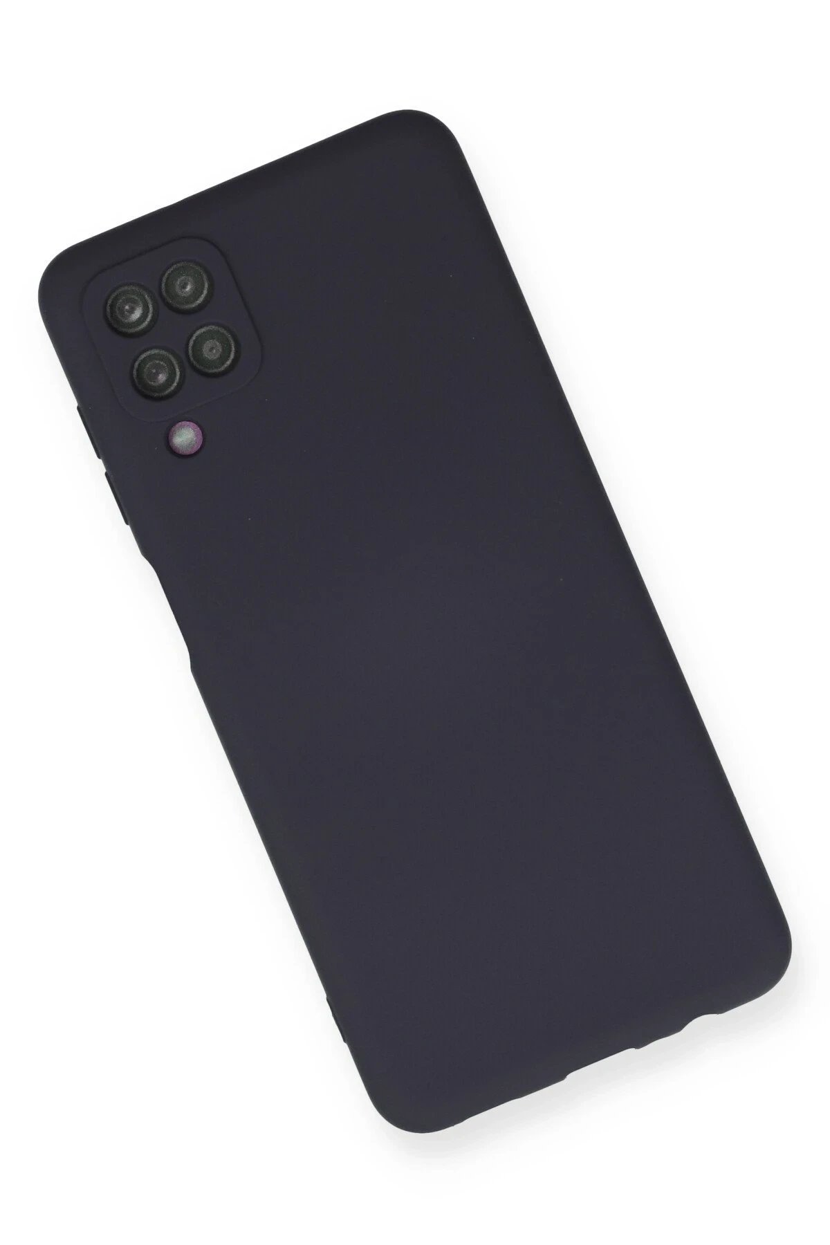 Newface Samsung Galaxy A12 Kılıf Nano içi Kadife Silikon - Lacivert