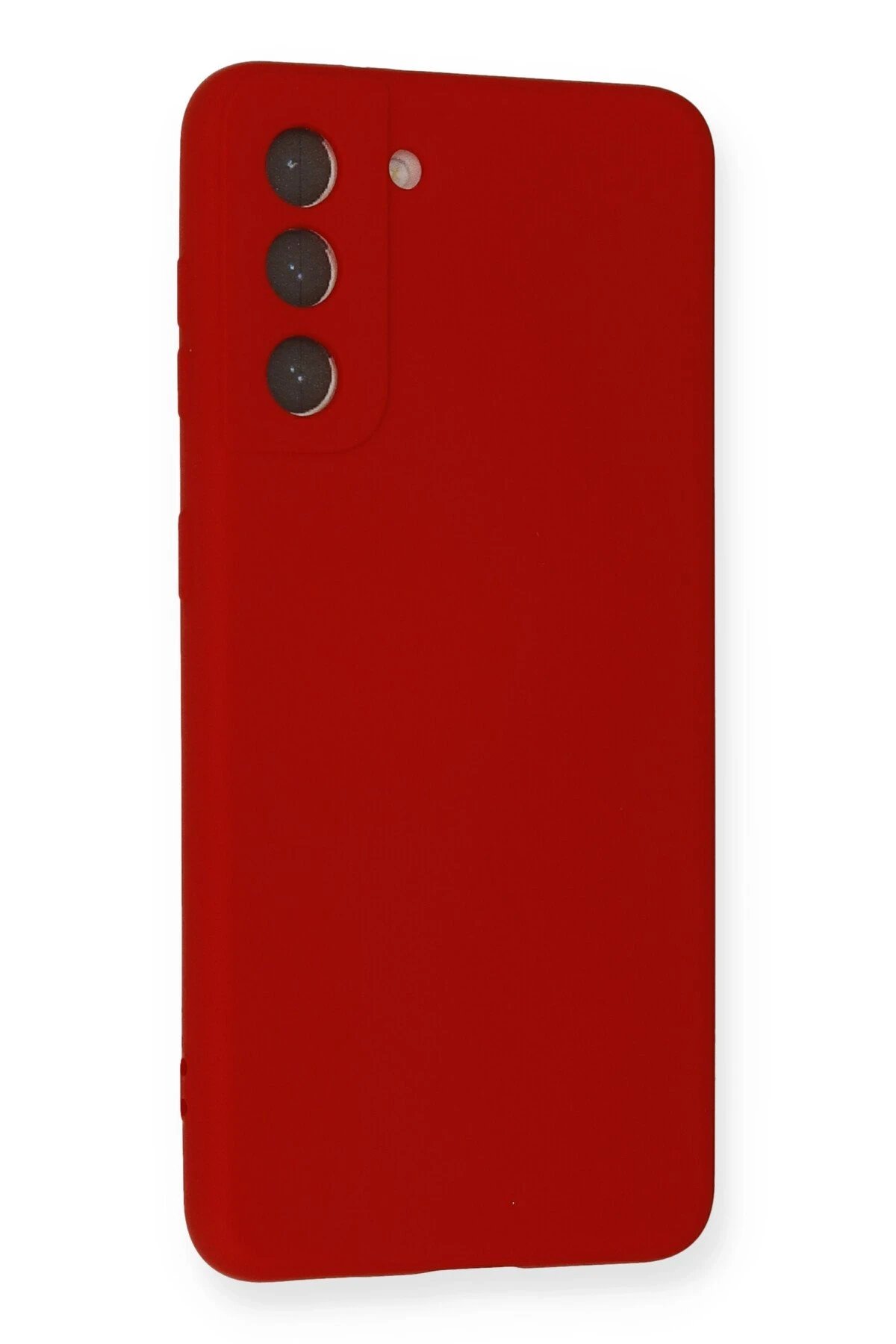 Newface Samsung Galaxy S21 Kılıf Nano içi Kadife Silikon - Kırmızı