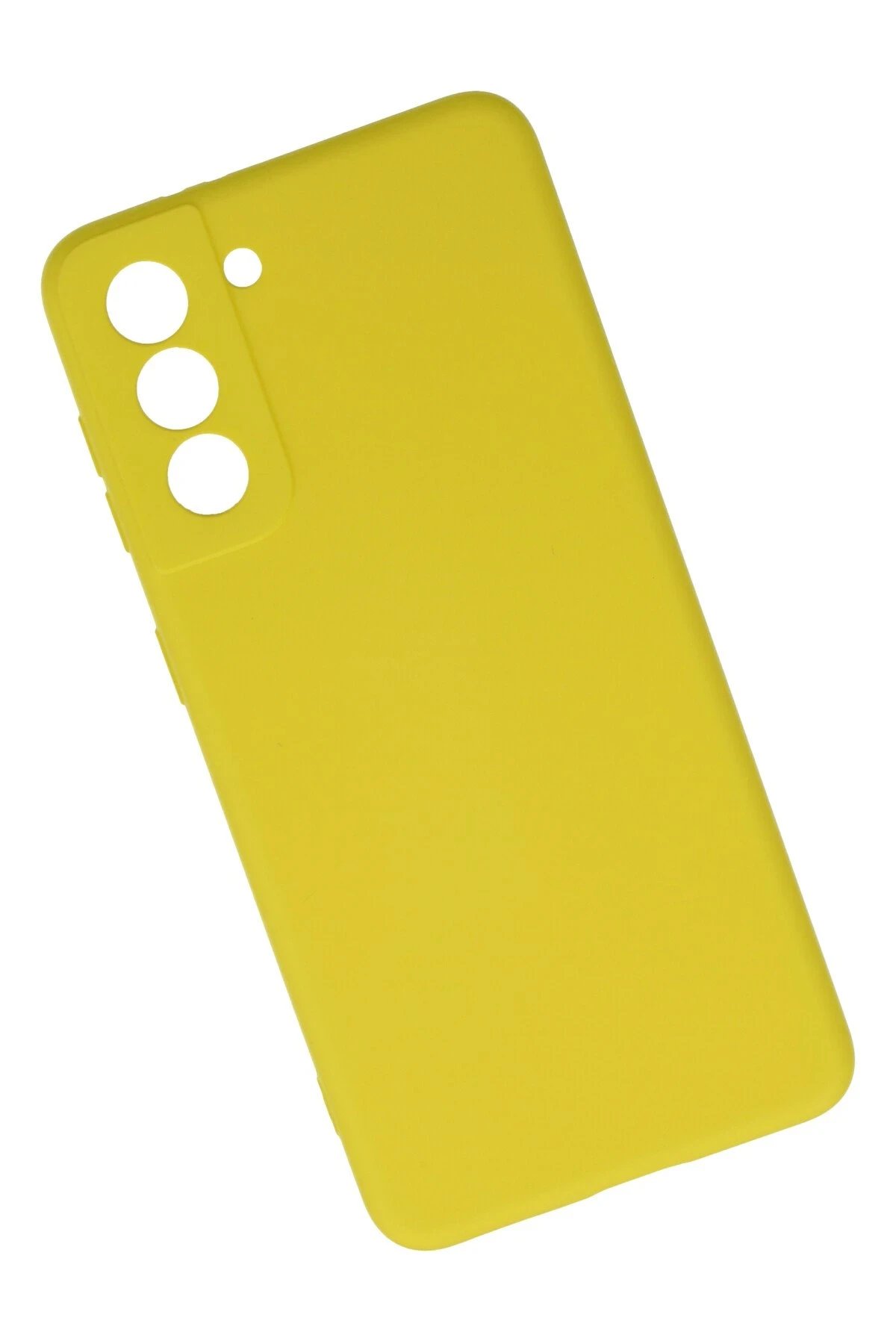 Newface Samsung Galaxy S21 Kılıf Nano içi Kadife Silikon - Sarı