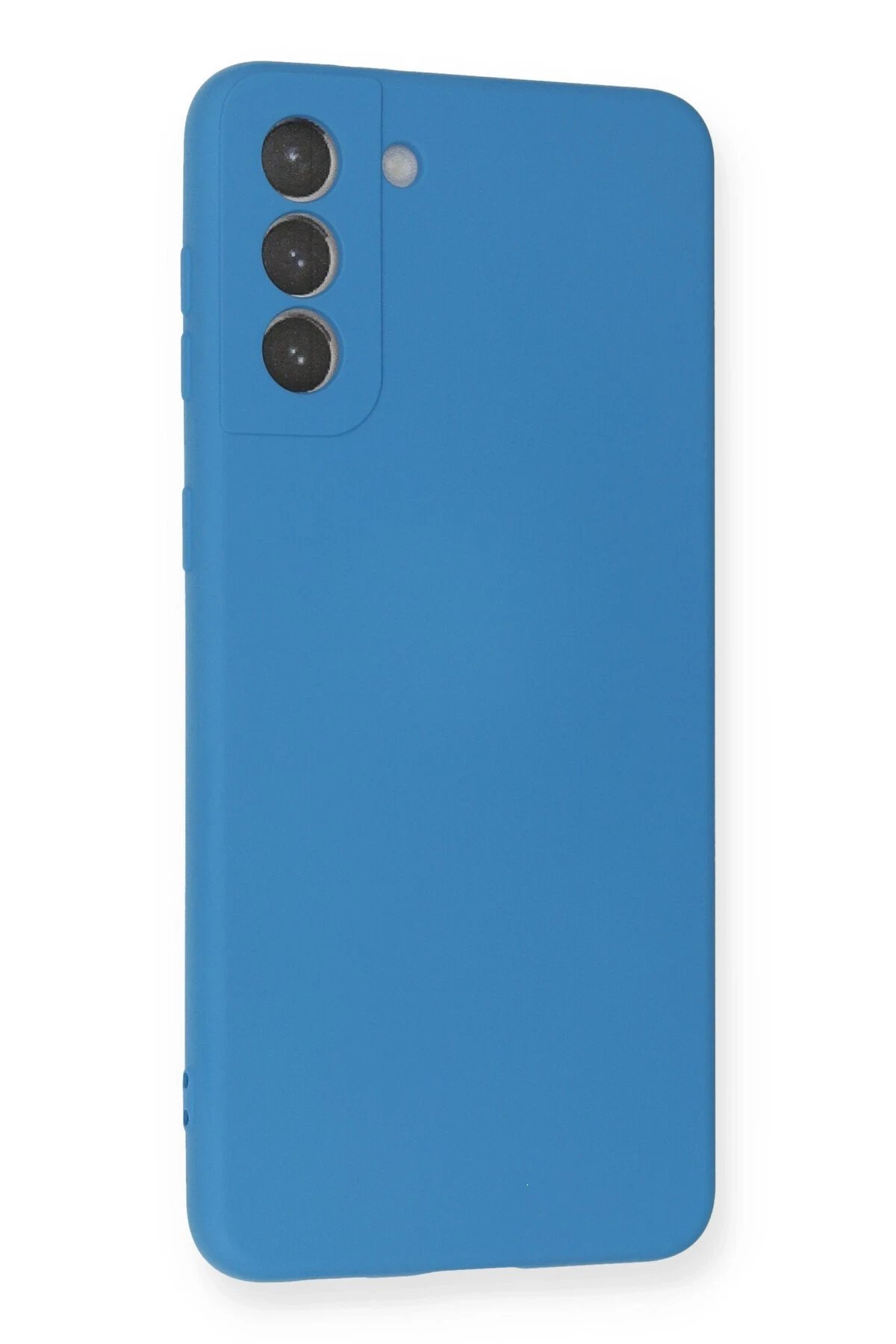 Newface Samsung Galaxy S21 Plus Kılıf Nano içi Kadife Silikon - Mavi