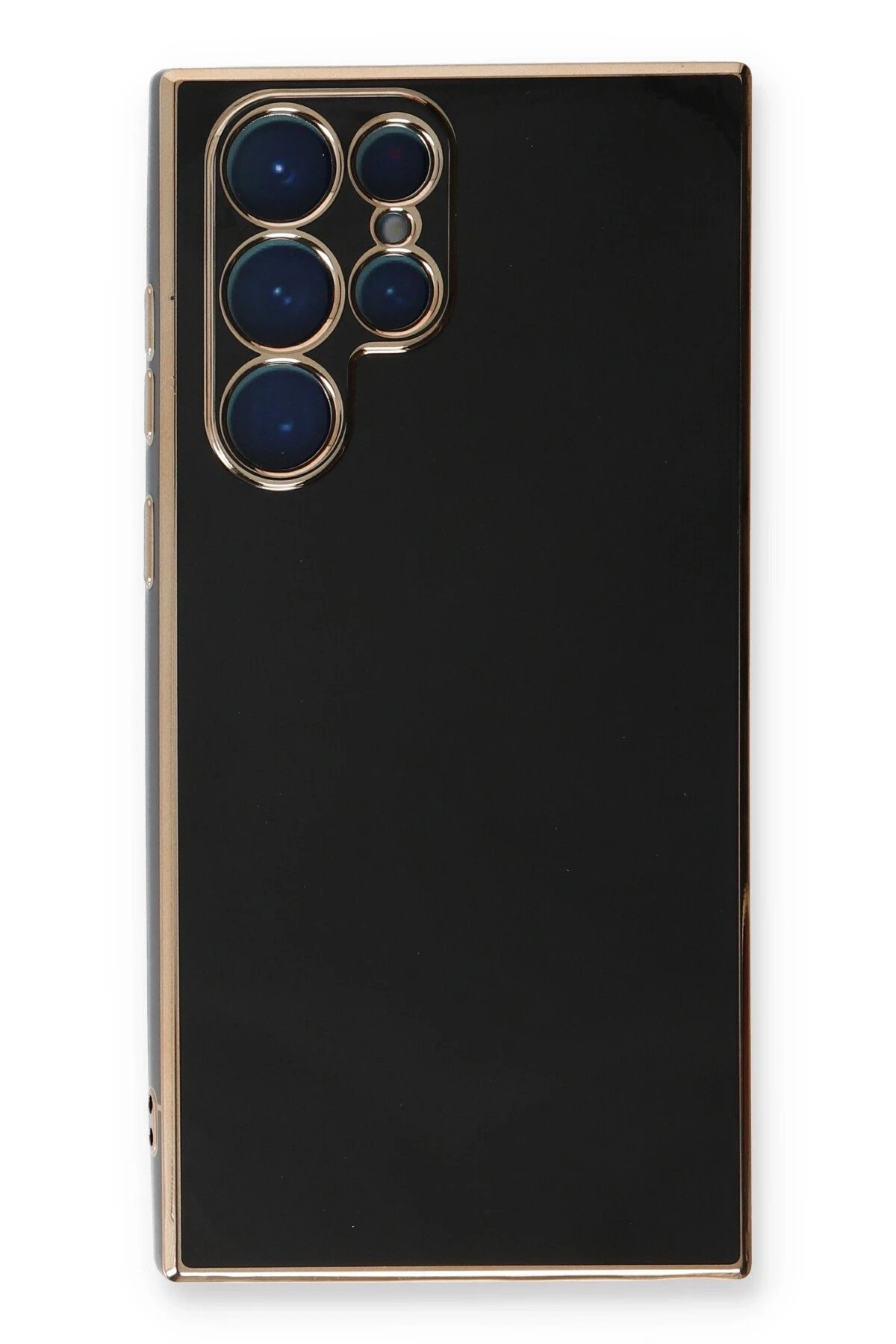 Newface Samsung Galaxy S22 Ultra Kılıf Volet Silikon - Siyah