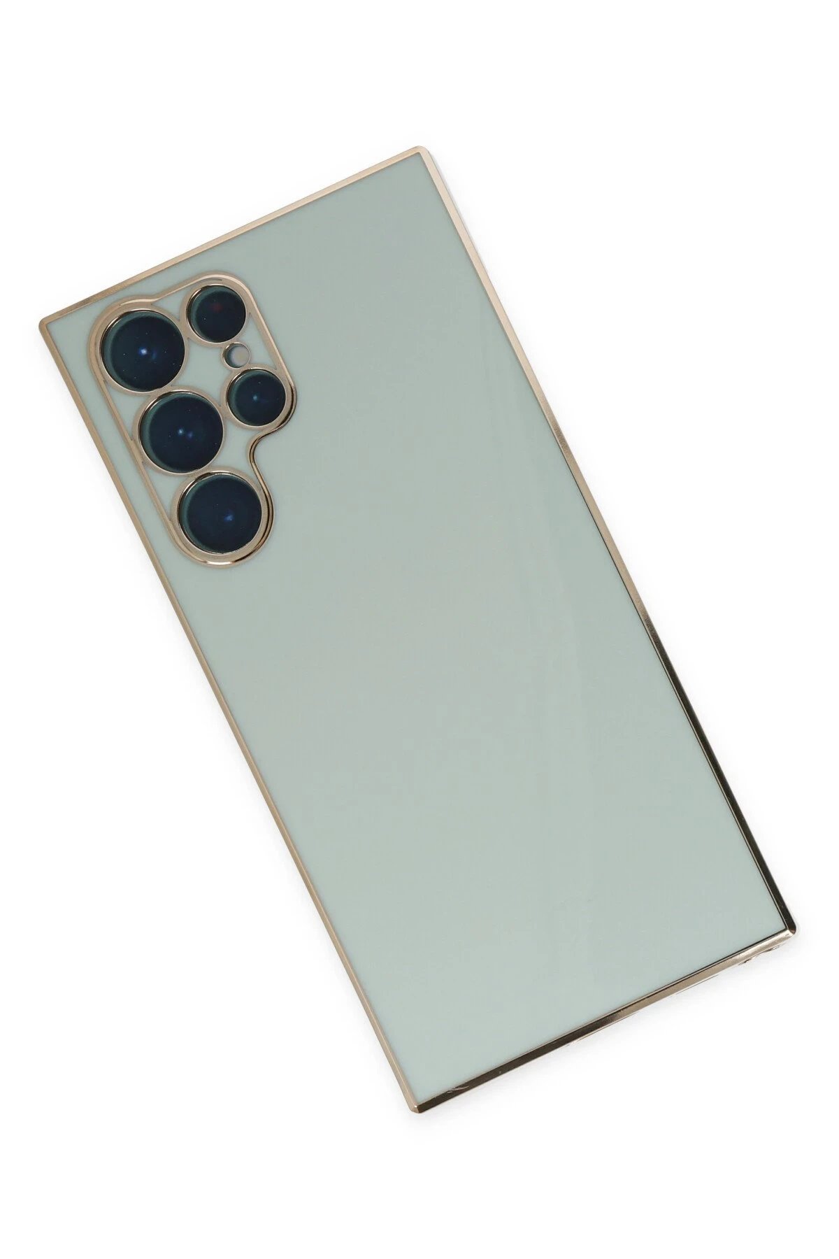 Newface Samsung Galaxy S22 Ultra Kılıf Volet Silikon - Açık Yeşil