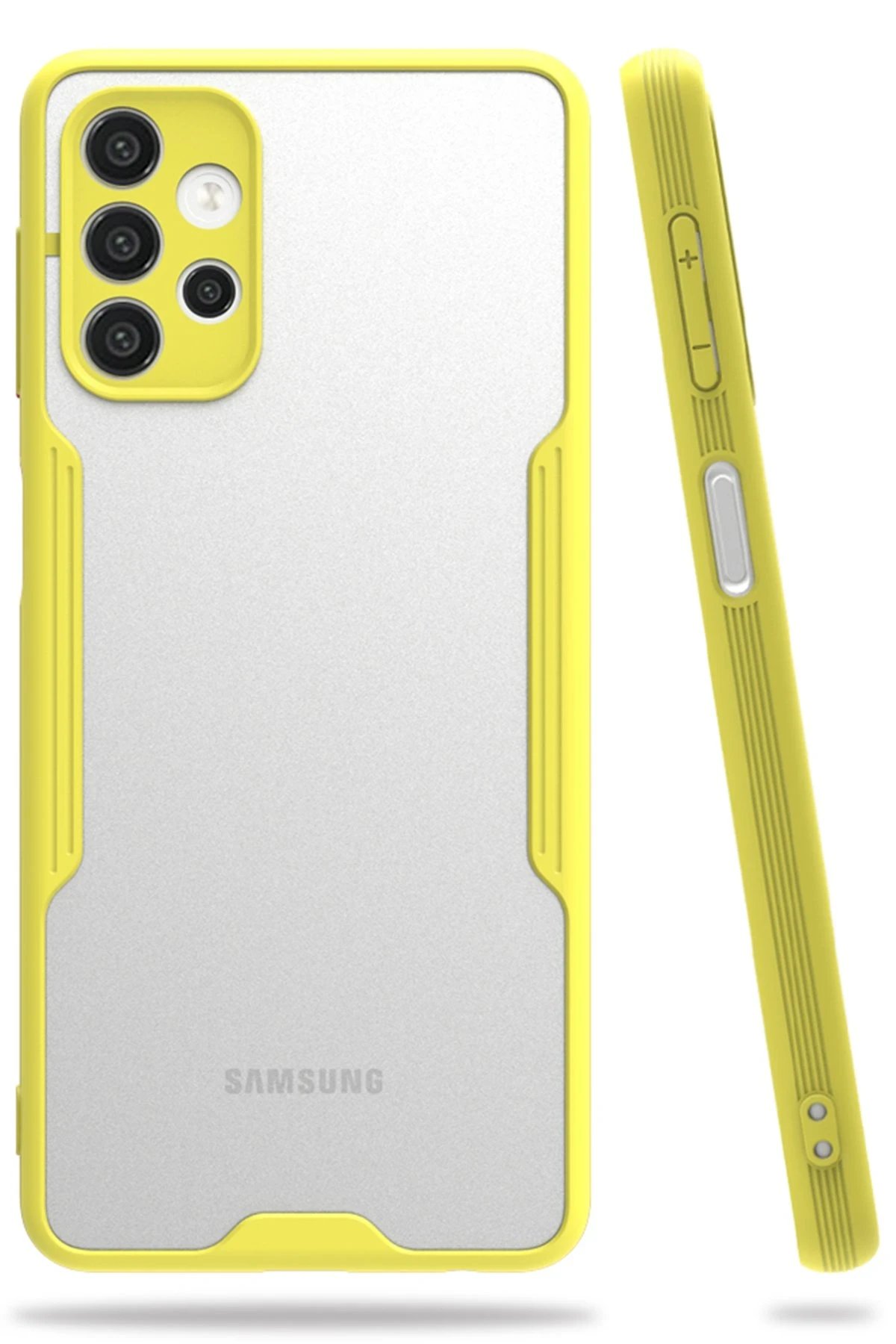 Newface Samsung Galaxy A52 Kılıf Platin Silikon - Sarı