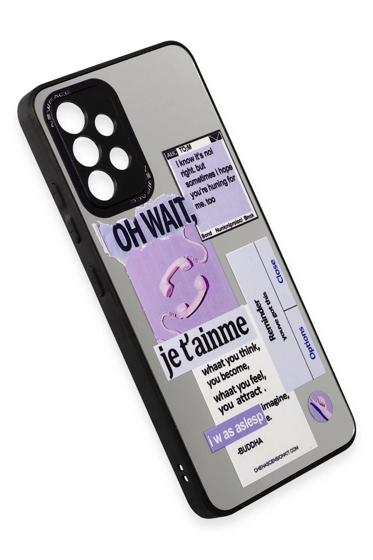 Newface Samsung Galaxy A52 Kılıf Mirror Desenli Kapak - Mirror - 4