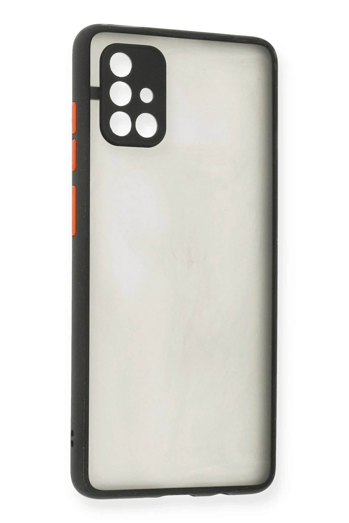 Newface Samsung Galaxy A71 Kılıf Montreal Silikon Kapak - Siyah