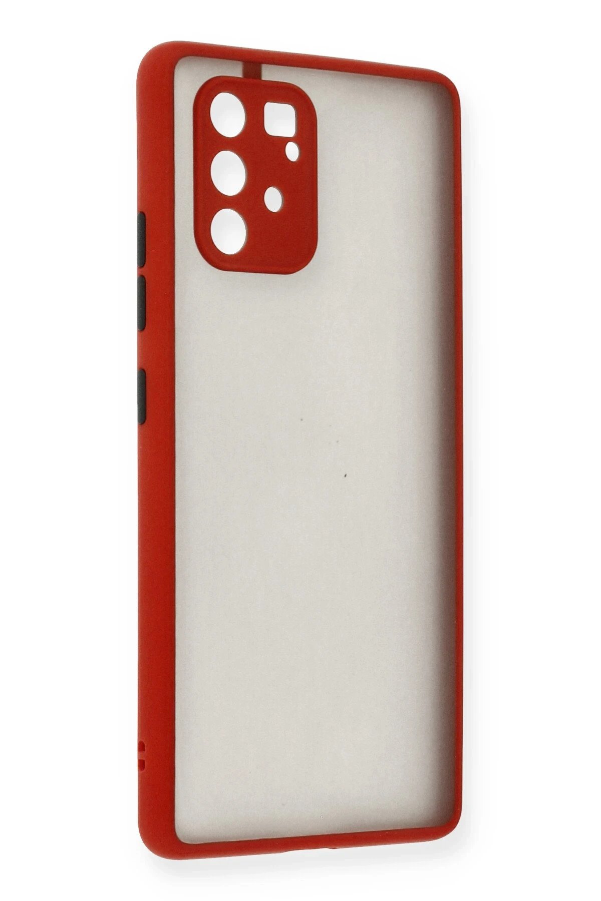 Newface Samsung Galaxy A91 / S10 Lite Kılıf Montreal Silikon Kapak - Kırmızı