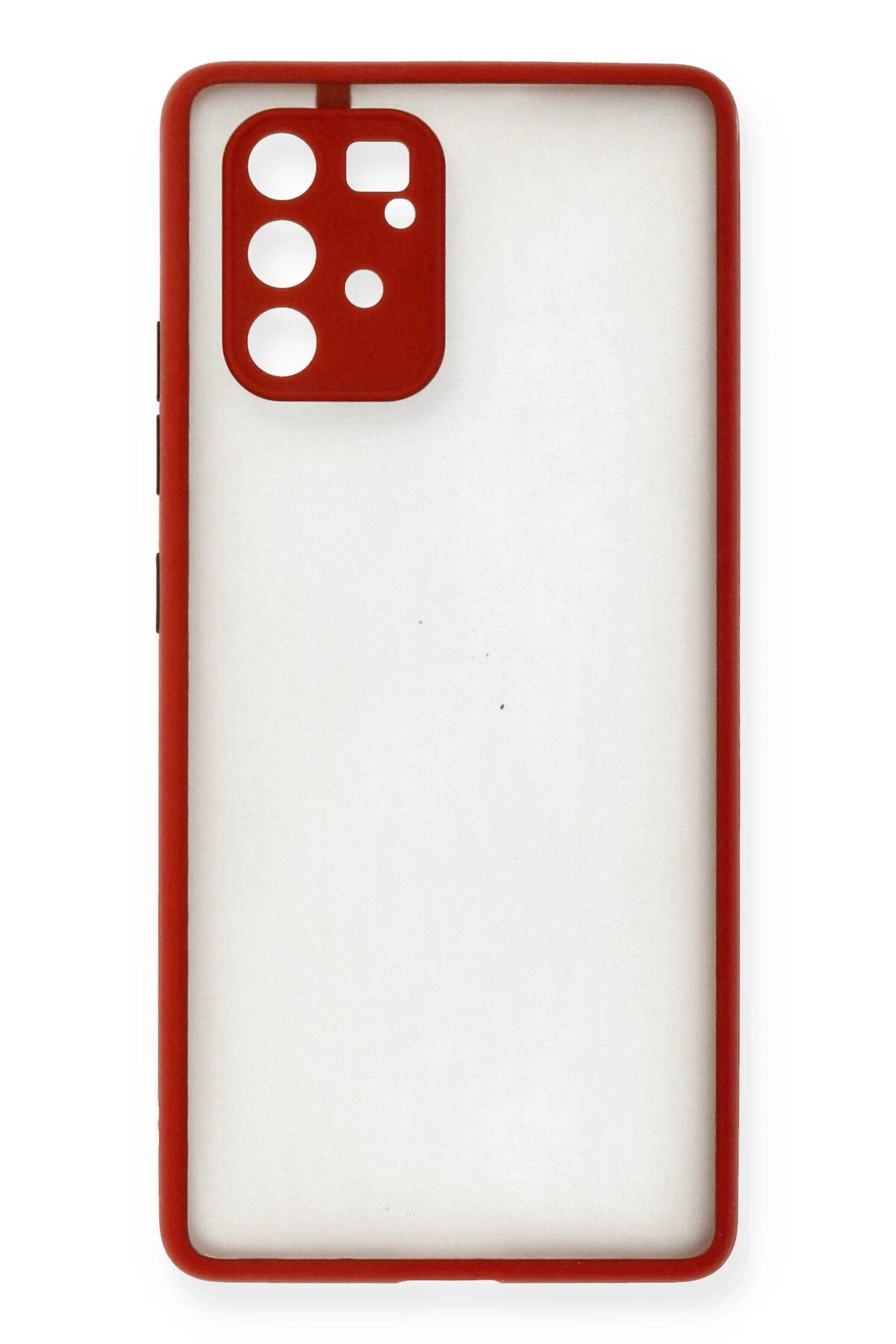 Newface Samsung Galaxy A91 / S10 Lite Kılıf Montreal Silikon Kapak - Kırmızı