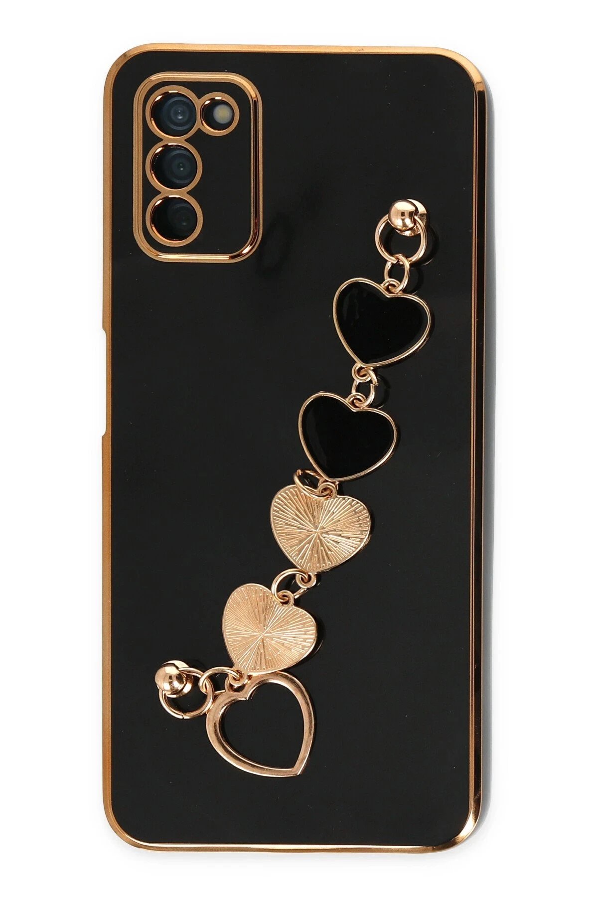 Newface Samsung Galaxy A03S Kılıf Esila Silikon - Siyah