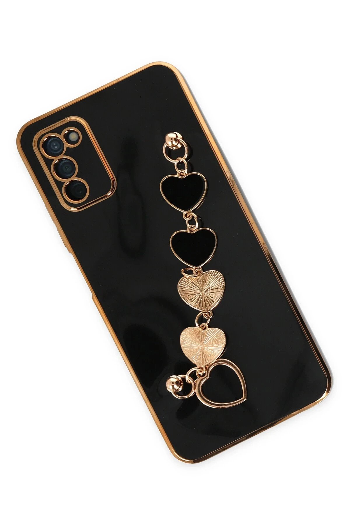 Newface Samsung Galaxy A03S Kılıf Esila Silikon - Siyah