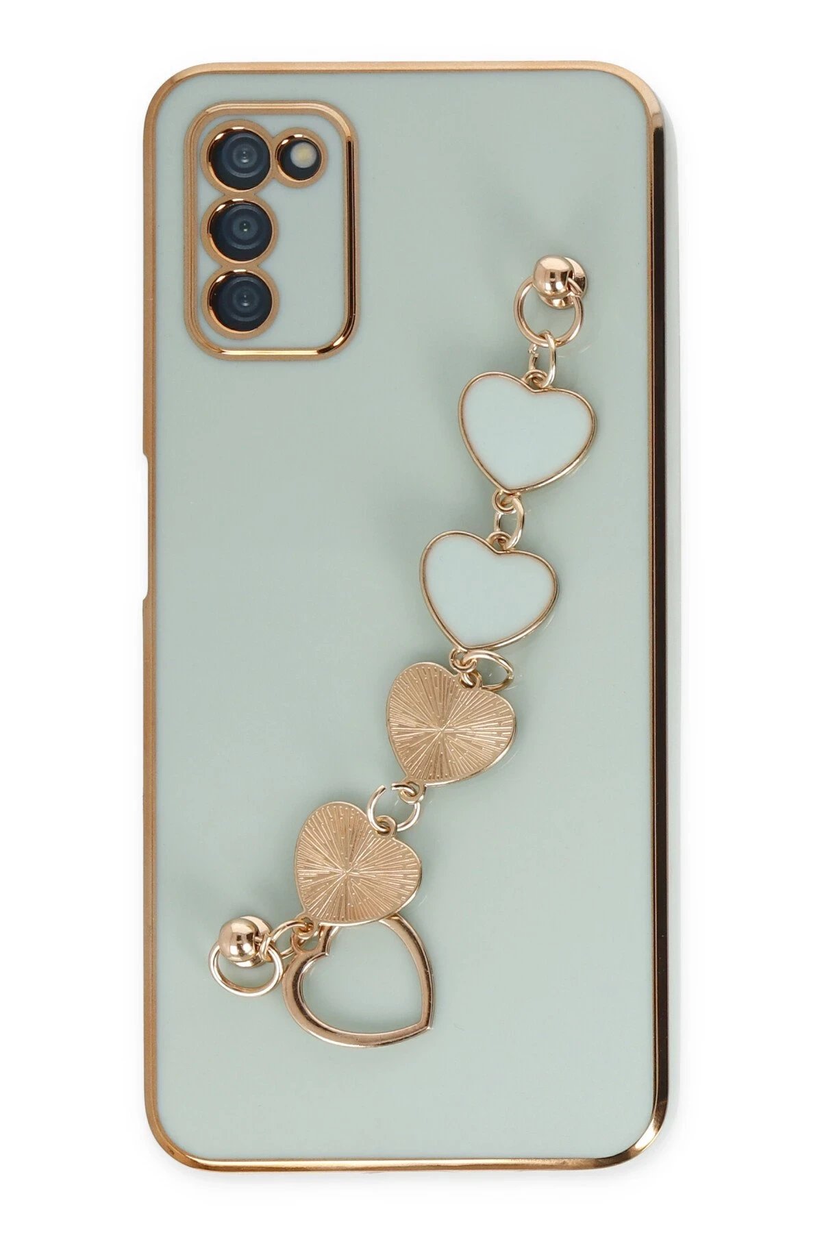 Newface Samsung Galaxy A03S Kılıf Esila Silikon - Su Yeşili