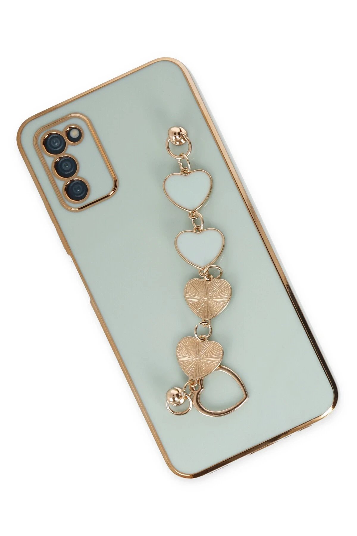 Newface Samsung Galaxy A03S Kılıf Esila Silikon - Su Yeşili