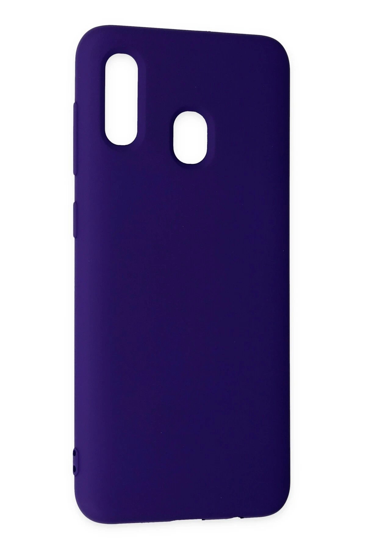 Newface Samsung Galaxy A20 Kılıf Nano içi Kadife Silikon - Mor