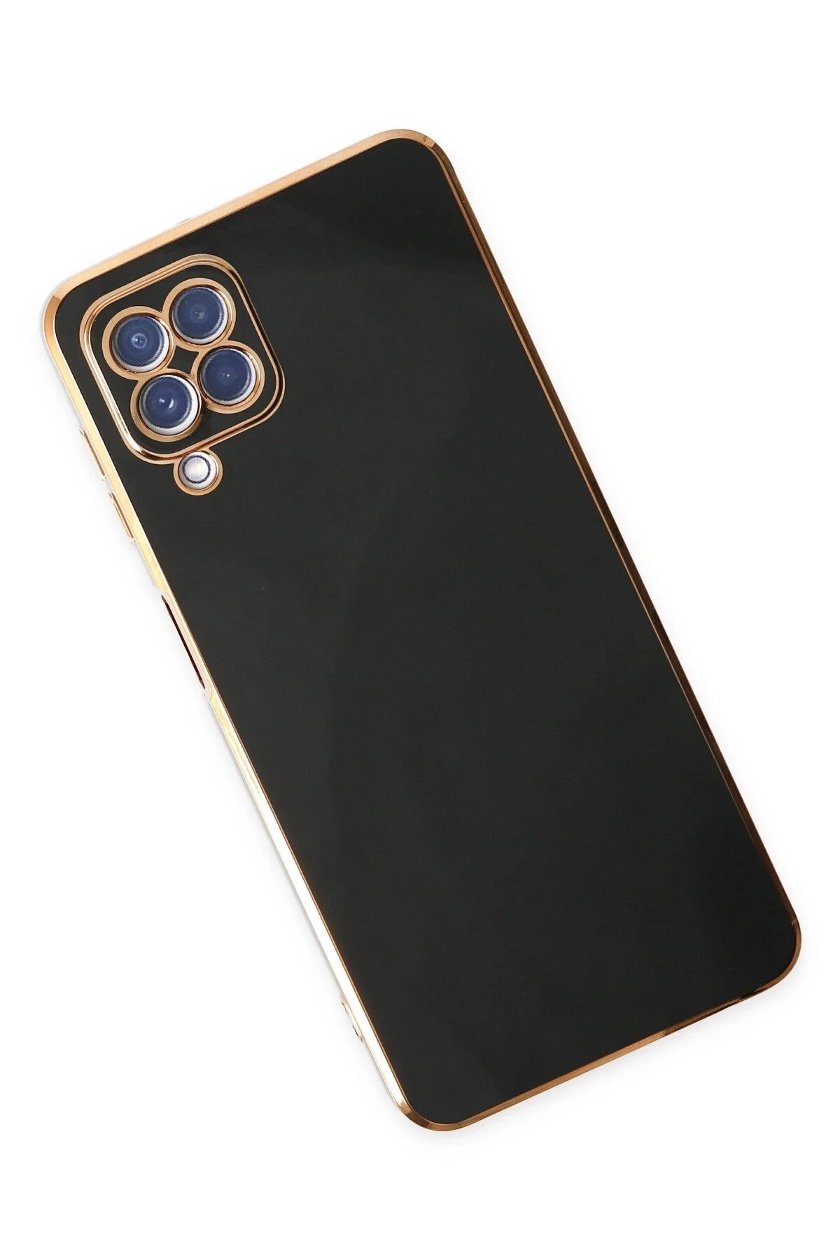 Newface Samsung Galaxy A12 Kılıf Volet Silikon - Siyah