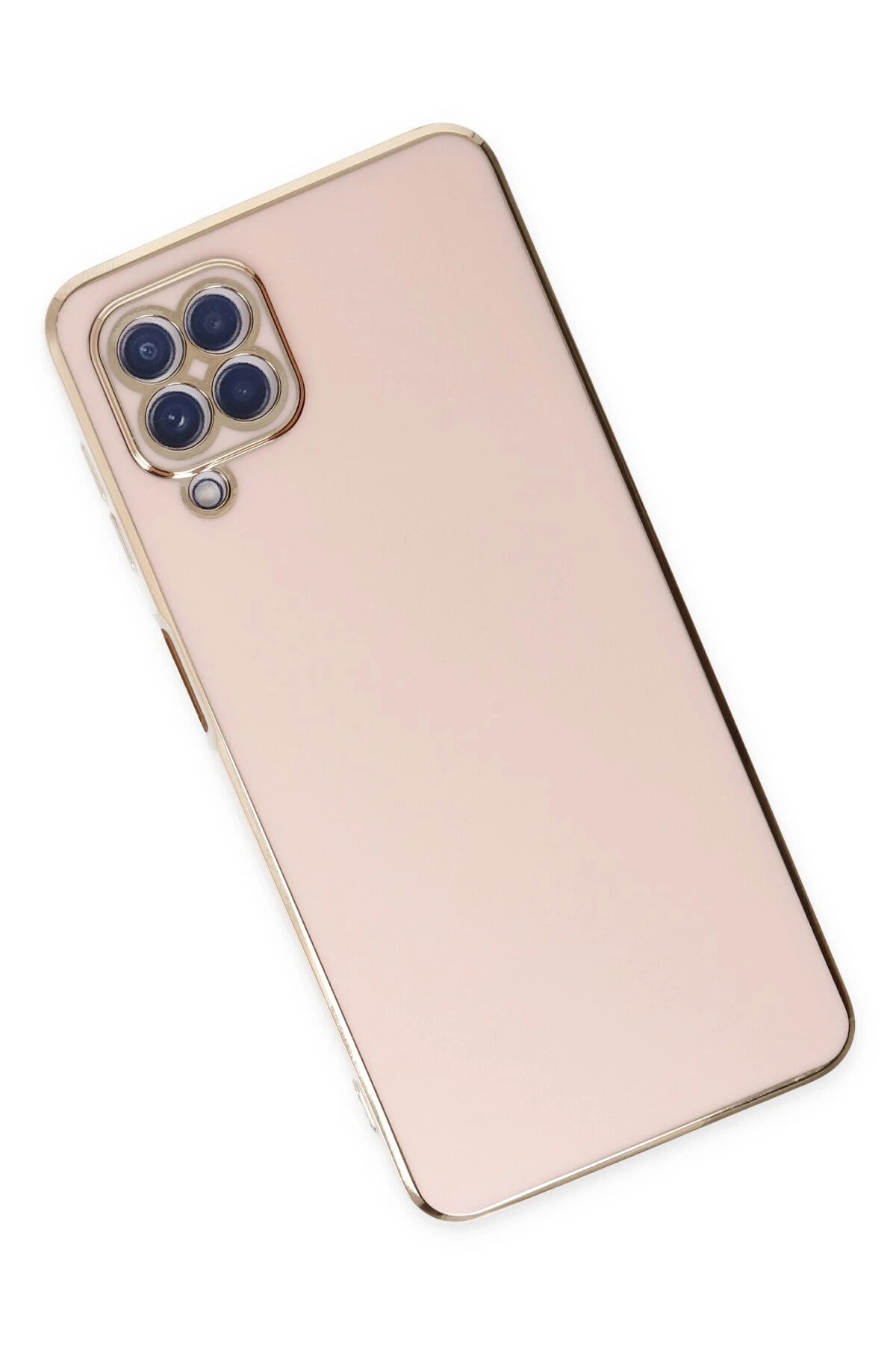 Newface Samsung Galaxy A12 Kılıf Volet Silikon - Pembe