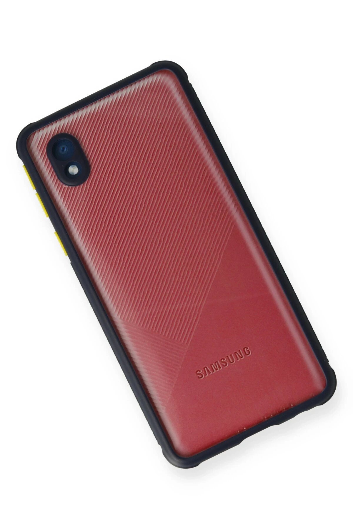 Newface Samsung Galaxy A01 Core Kılıf Miami Şeffaf Silikon - Lacivert