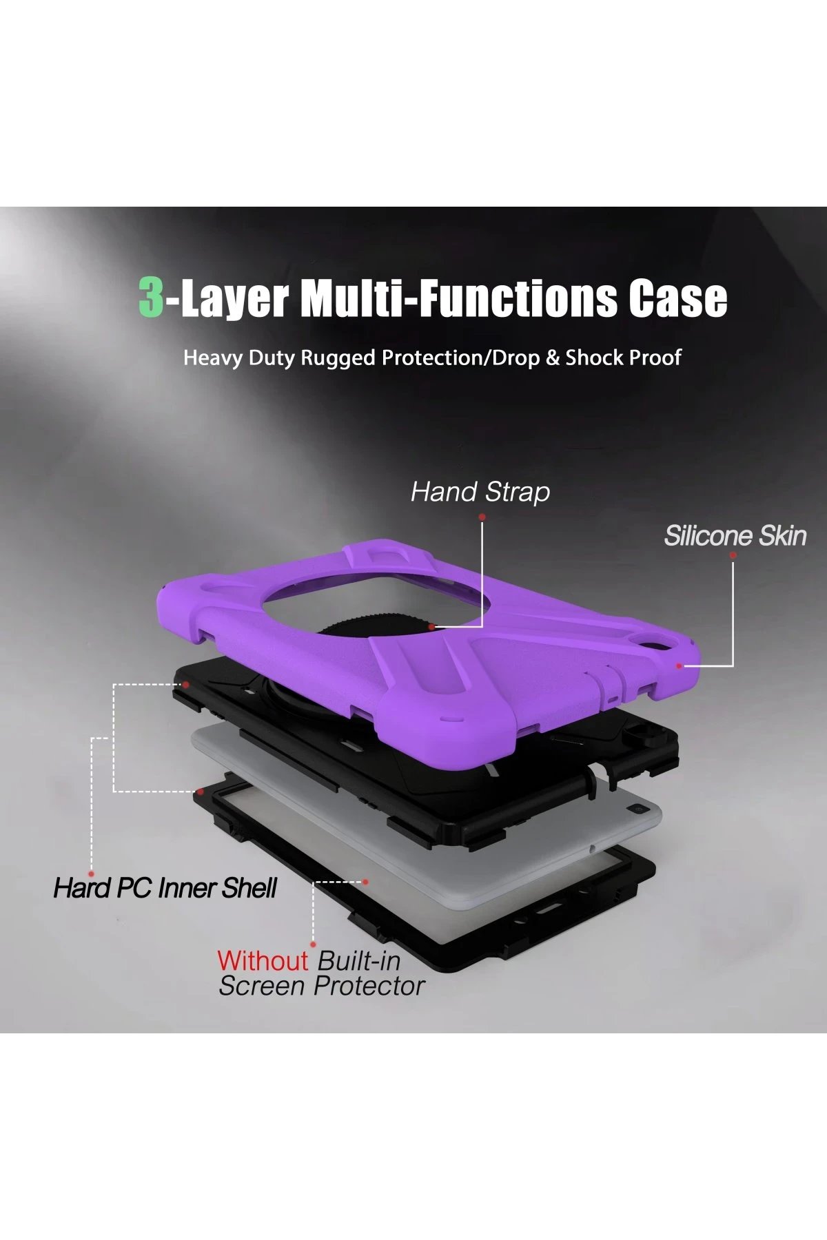 Newface Samsung Galaxy T290 Tab A 8 Kılıf Amazing Tablet Kapak - Mor