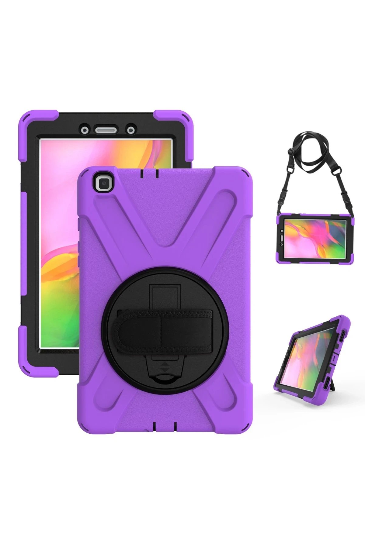 Newface Samsung Galaxy T290 Tab A 8 Kılıf Amazing Tablet Kapak - Mor