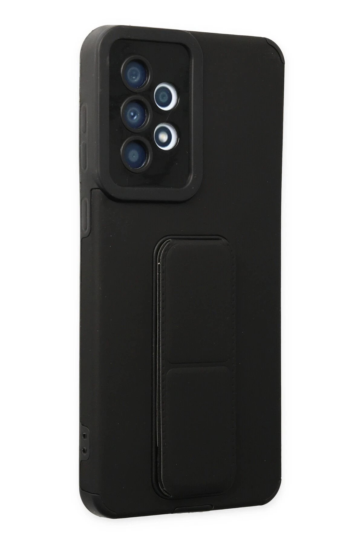 Newface Samsung Galaxy A33 5G Kılıf Mega Standlı Silikon - Siyah