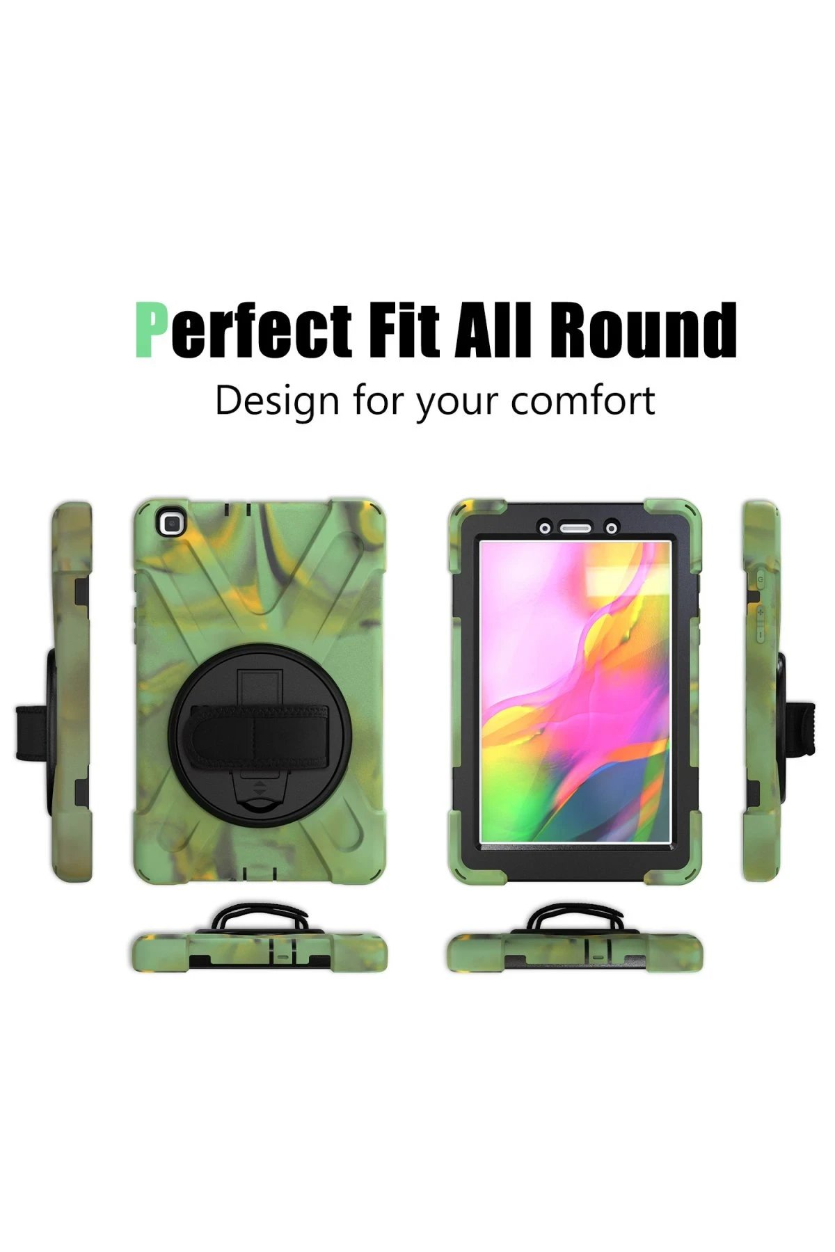 Newface Samsung Galaxy T290 Tab A 8 Kılıf Amazing Tablet Kapak - Kamuflaj