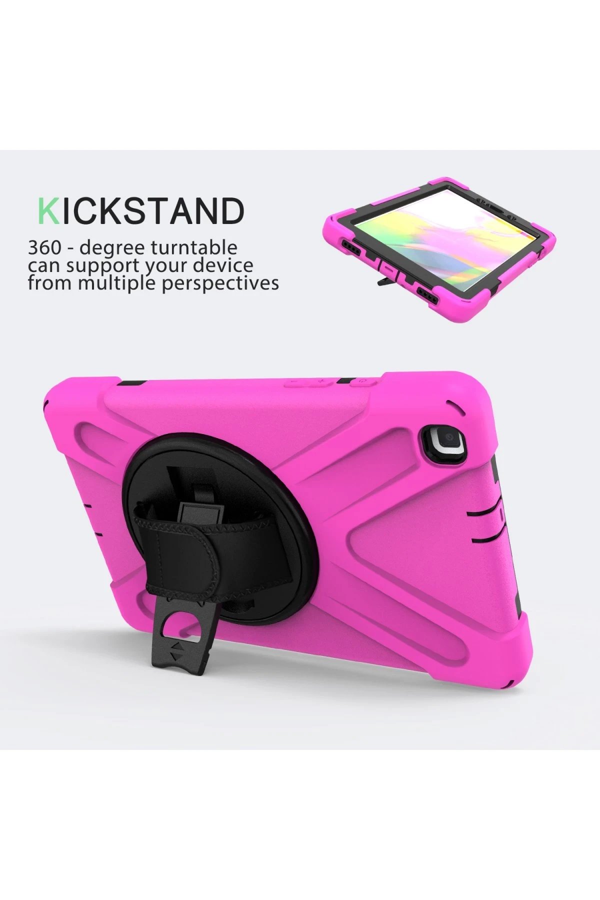 Newface Samsung Galaxy T290 Tab A 8 Kılıf Amazing Tablet Kapak - Pembe