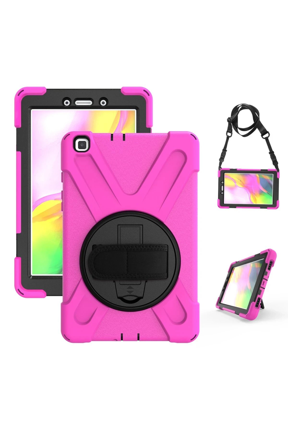 Newface Samsung Galaxy T290 Tab A 8 Kılıf Amazing Tablet Kapak - Pembe