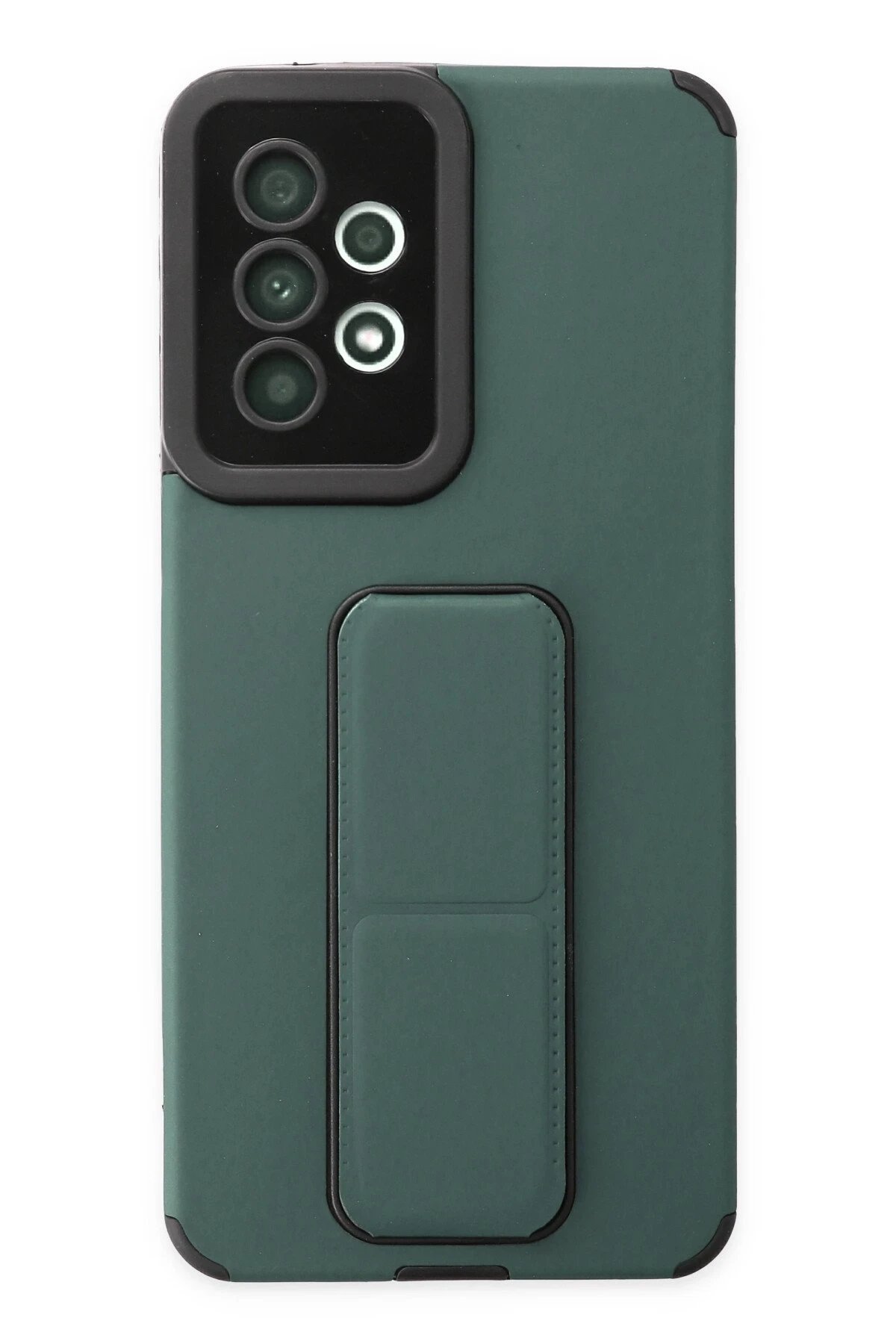 Newface Samsung Galaxy A33 5G Kılıf Mega Standlı Silikon - Yeşil