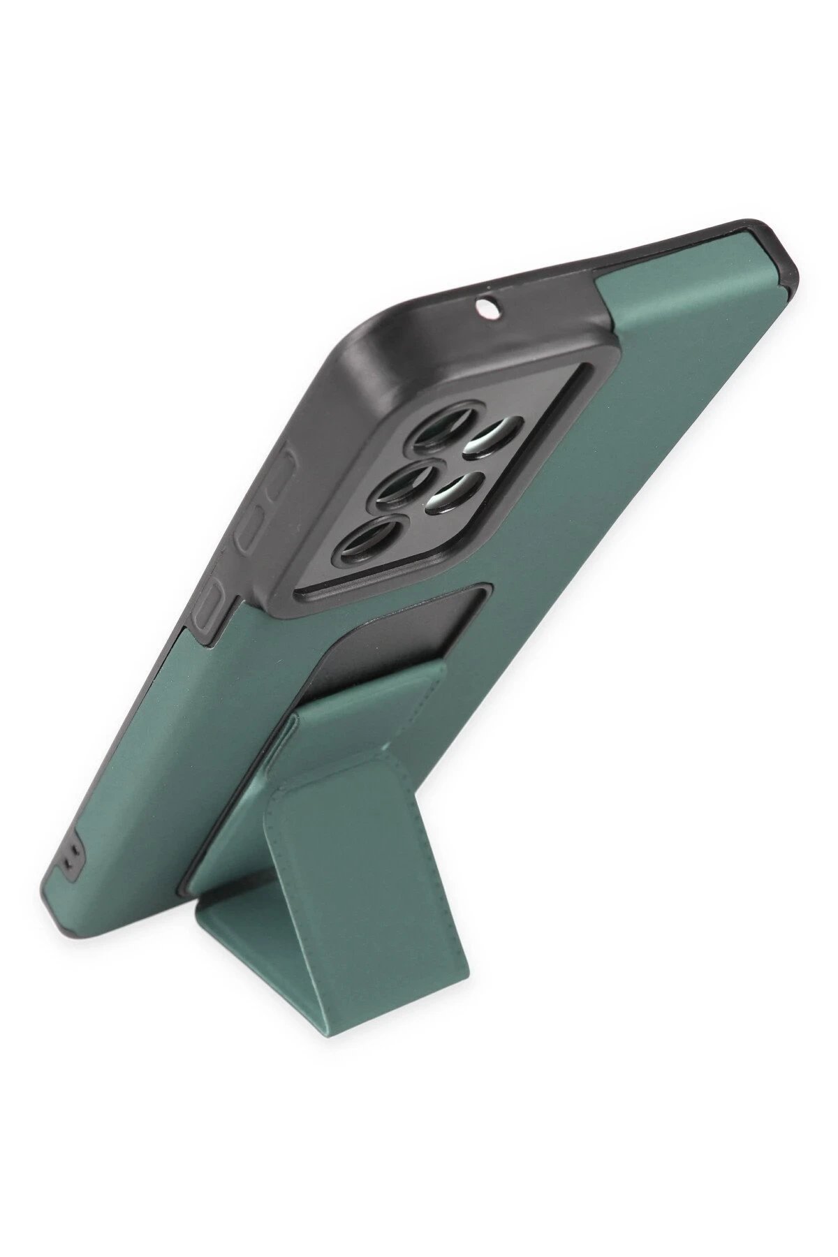 Newface Samsung Galaxy A33 5G Kılıf Mega Standlı Silikon - Yeşil