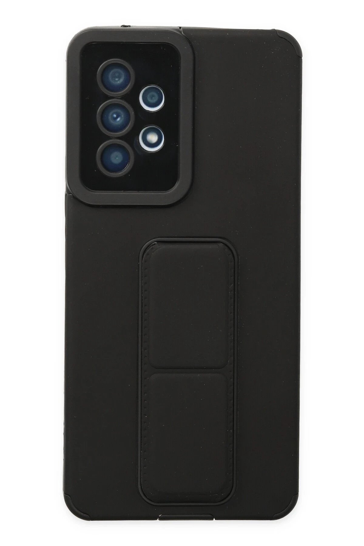 Newface Samsung Galaxy A53 5G Kılıf Mega Standlı Silikon - Siyah