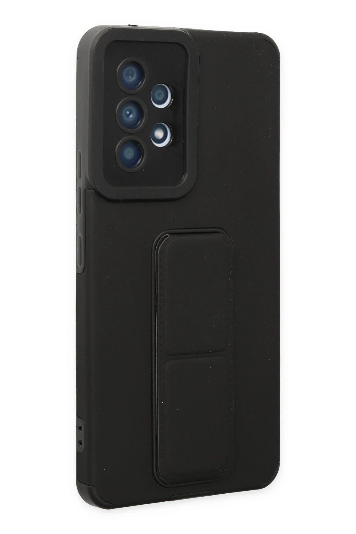 Newface Samsung Galaxy A53 5G Kılıf Mega Standlı Silikon - Siyah