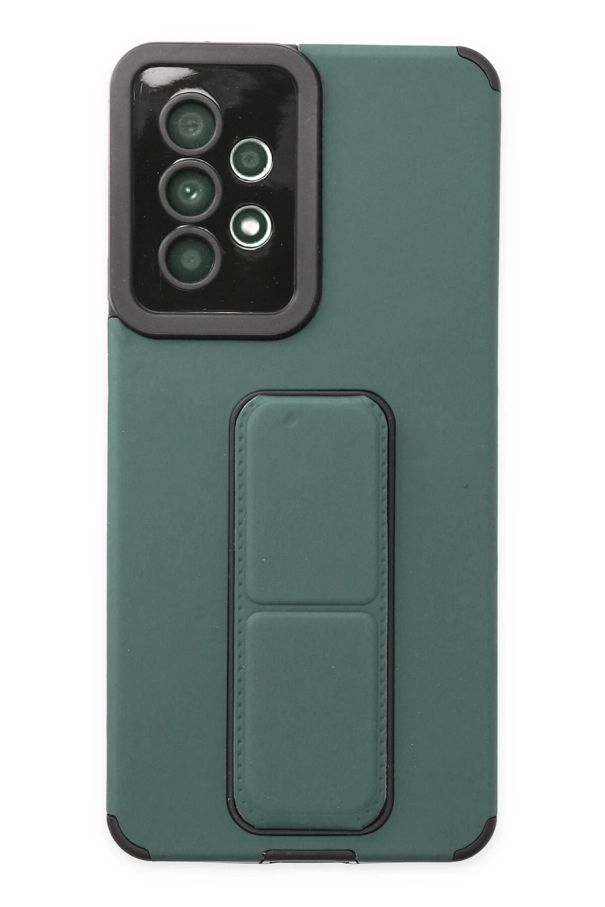 Newface Samsung Galaxy A53 5G Kılıf Mega Standlı Silikon - Yeşil